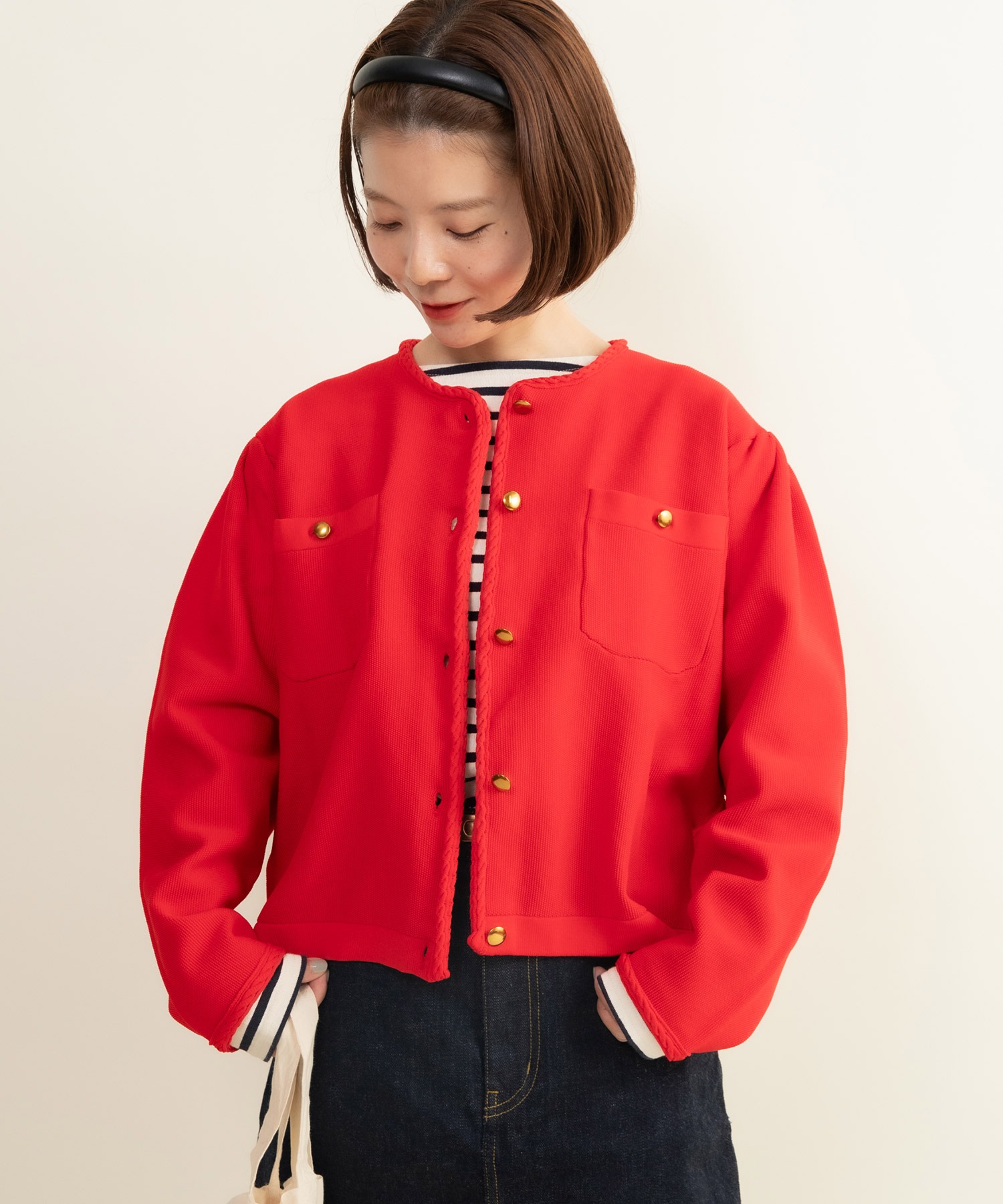 h*i様 【定価3万円】BATONER リブ編み　ニットカーデ BATONER (バトナー) リブVネック