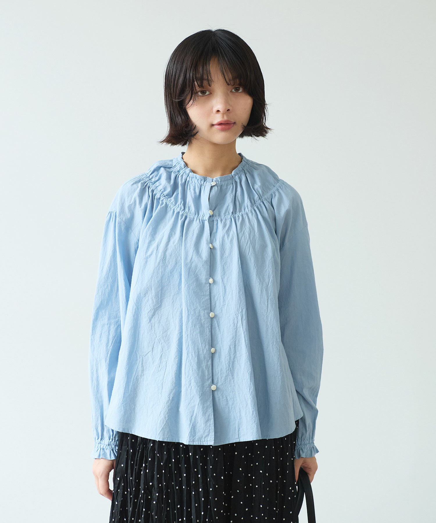 Florence326  シルクローンギャザーブラウス Florence326 シルクローンギャザーブラウス シルクローンギャザー