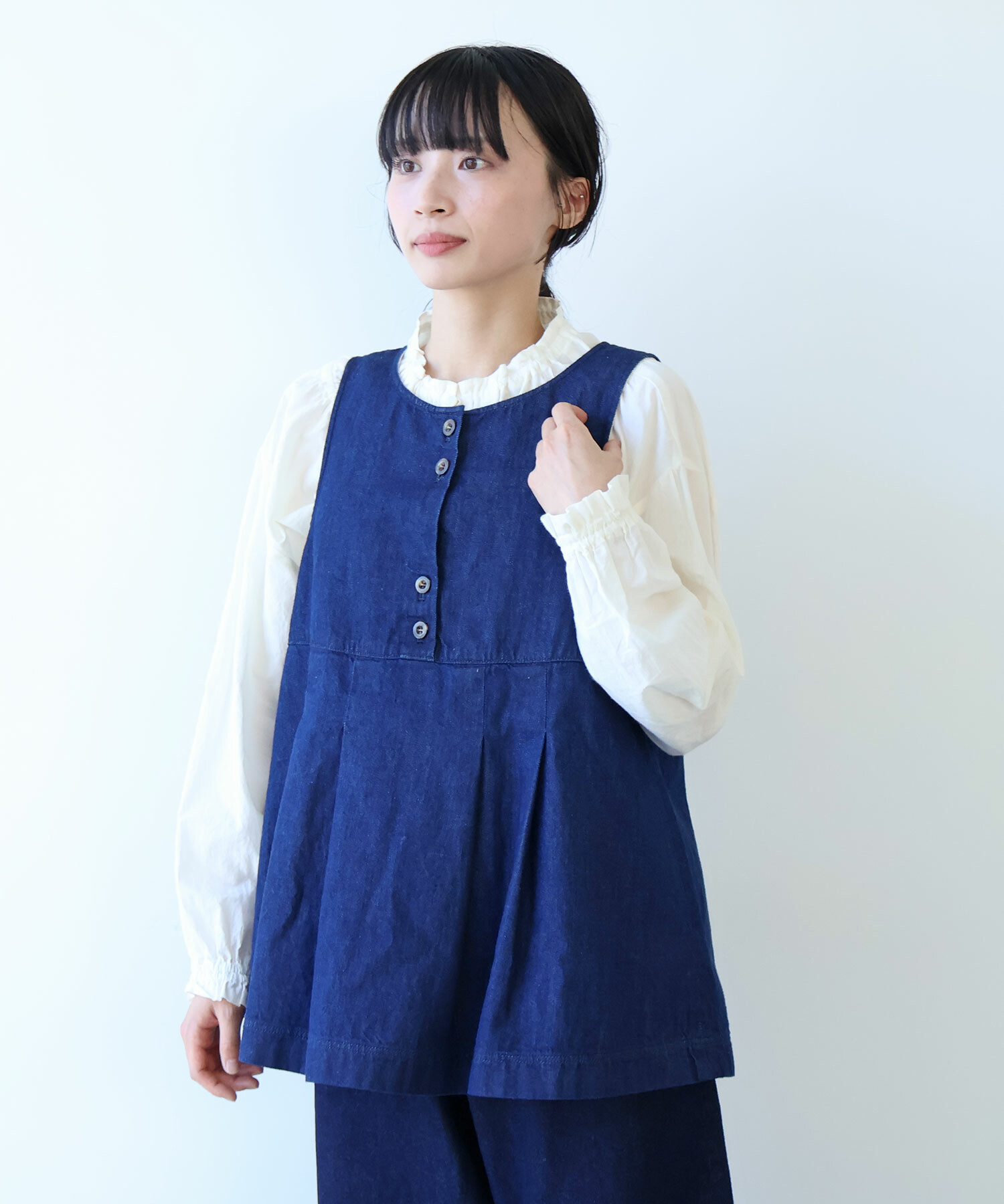 AMBIDEX Store △〇 8oz ムラ糸デニム ベスト(F コン): bulle de savon