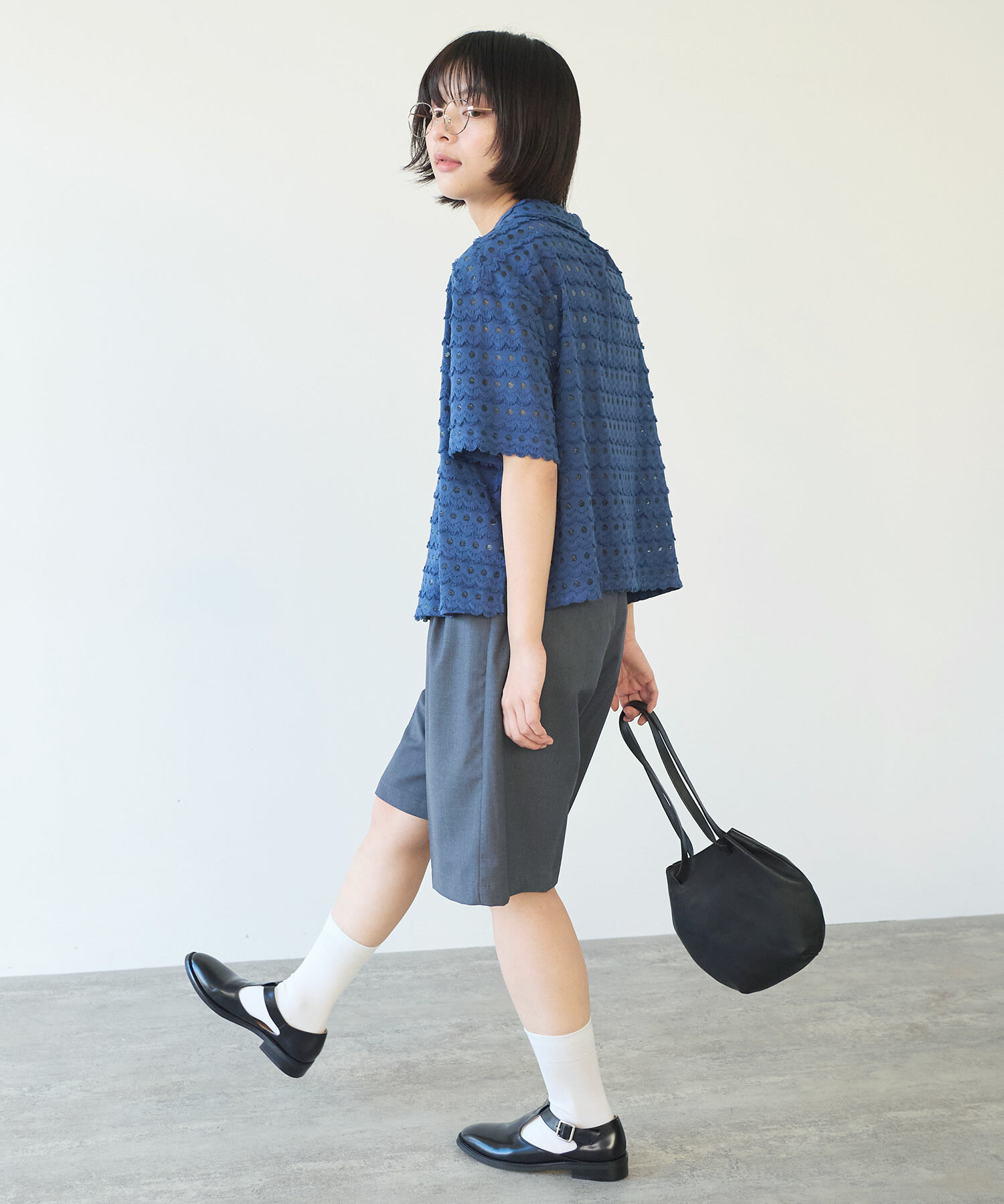 AMBIDEX Store △〇 naminami レース ブラウス(F アオ): bulle