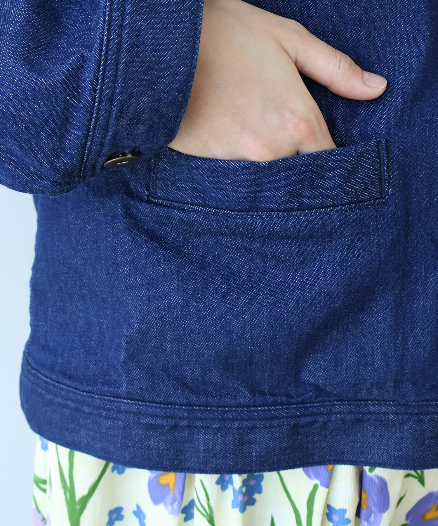 み*ん様 ブルーフルーテッド　32cm スケール模様のプルオーバー キット／パターン – moorit