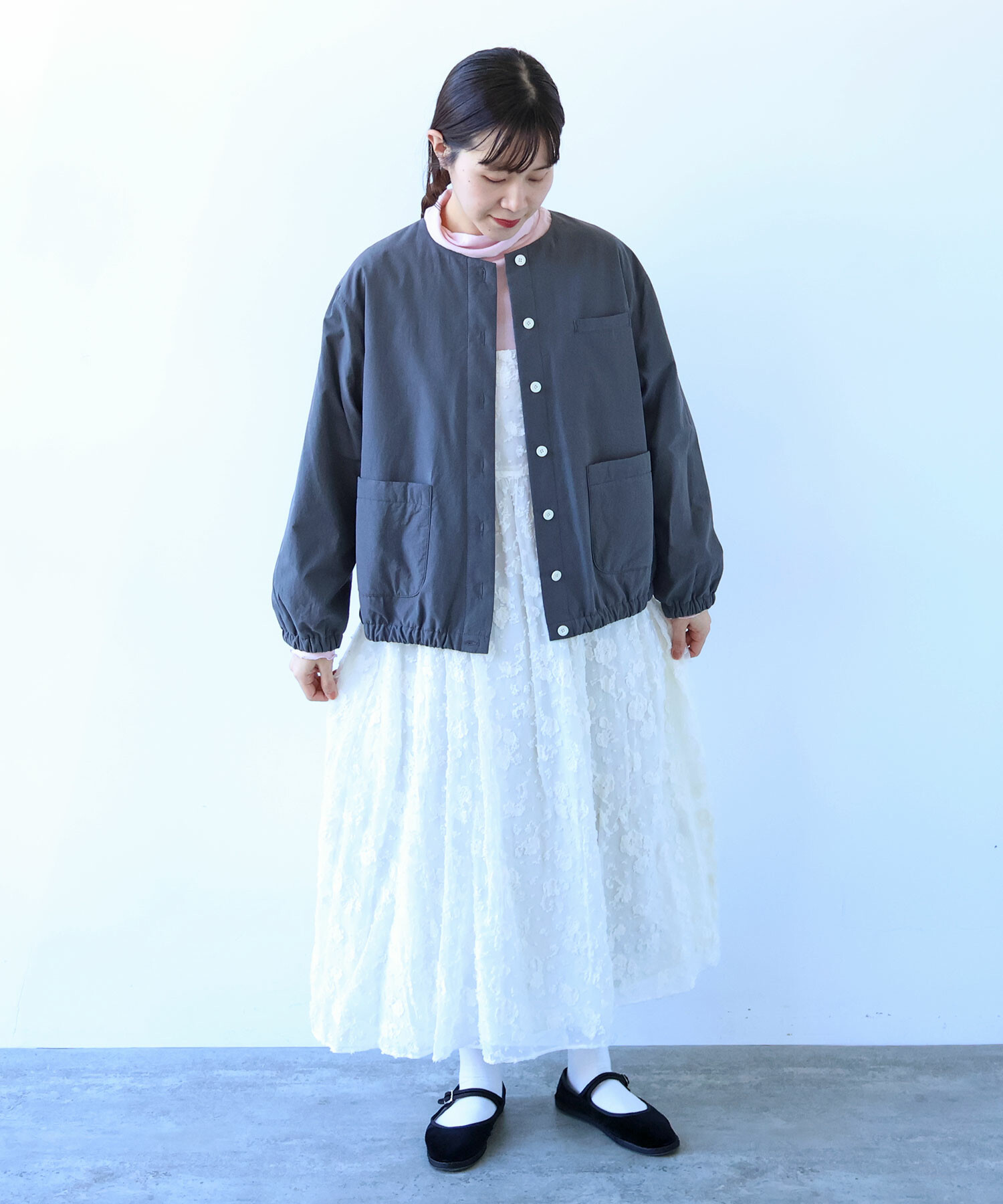 AMBIDEX Store 〇 100/- ブロード EDODAKI 中綿ブルゾン(F チャコール