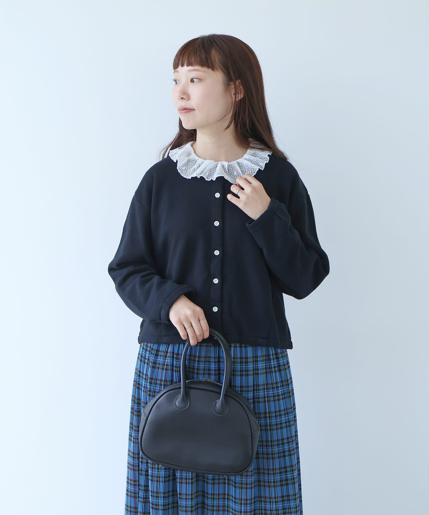 ✨新品未使用✨bulle de savon 上質カシミヤ ケープ ダークネイビー ✨新品未使用✨bulle de savon 上質カシミヤ ケープ ダーク