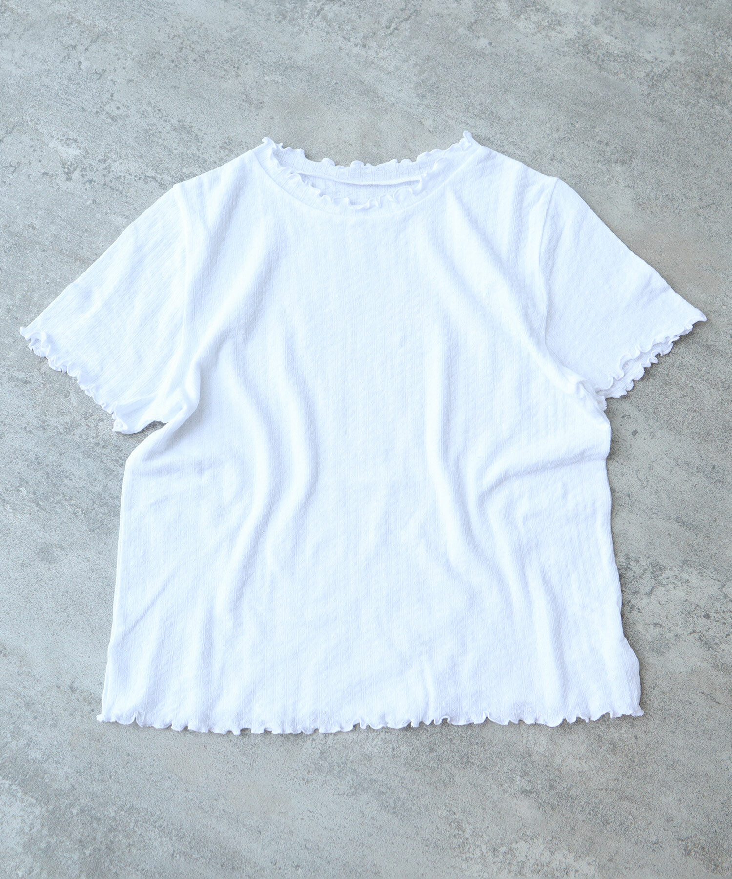 tシャツ 強撚針抜ジャカード 半袖プルオーバー レディース △強撚針抜ジャカード 半袖プルオーバー（Tシャツ/カットソー