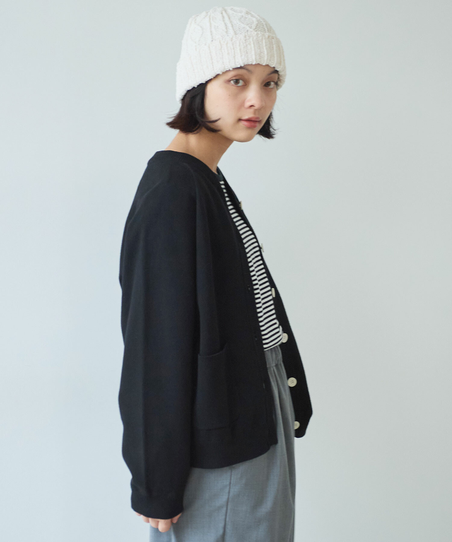 【bulle de savon】フード付きブルゾン／ブルー AMBIDEX Store bulle de savon/bulle de savon/ジャケット / アウター