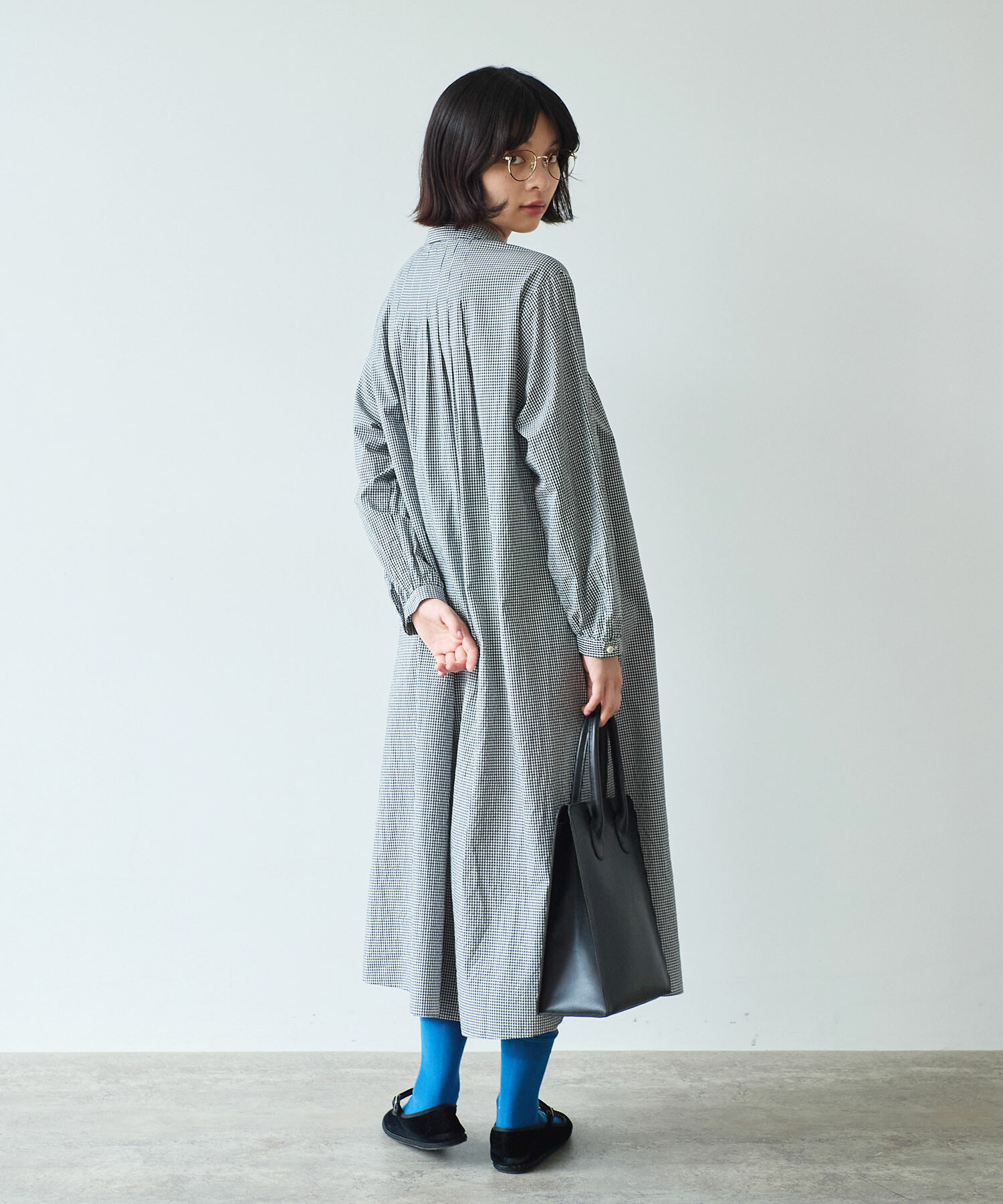 AMBIDEX Store 【予約販売】〇 basic cotton タックワンピース(F アオ