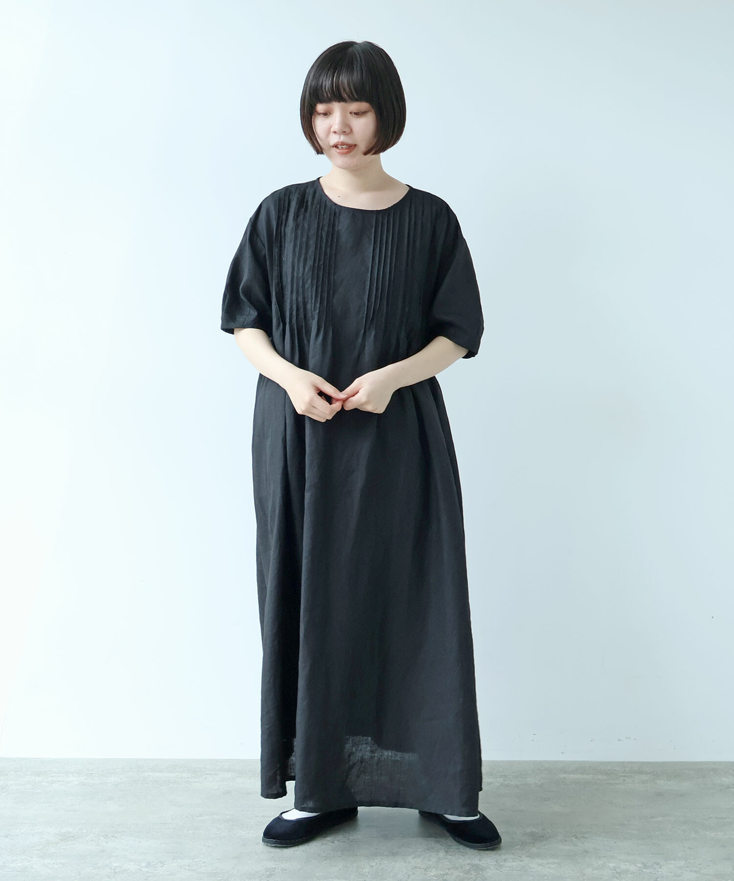 AMBIDEX Store 【予約販売】○ 40 / リネン pin tuck ワンピース(F