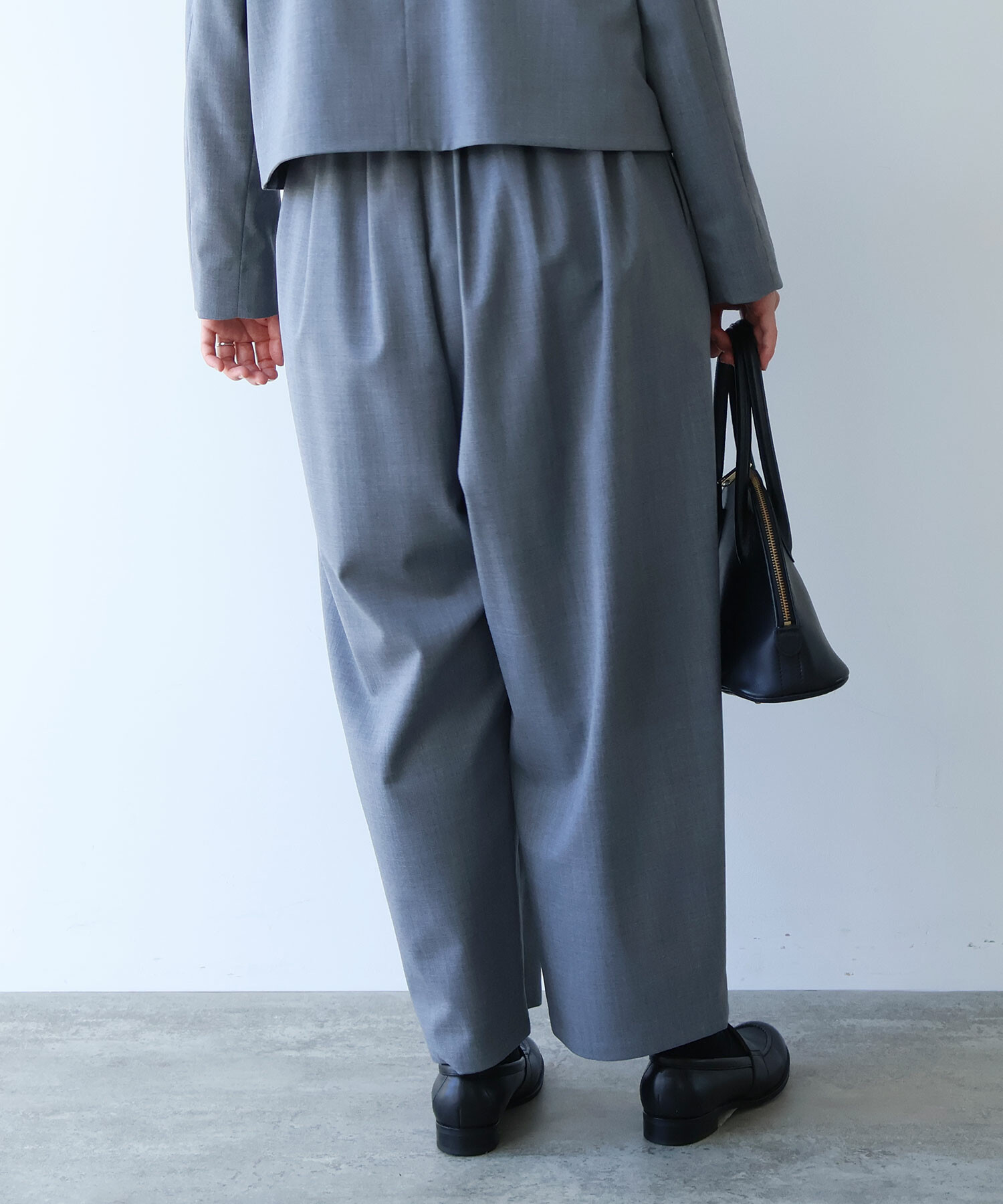 みぃちゃです AMBIDEX Store 【予約販売】〇 2 / 80 TWツイル タックパンツ(F クロ