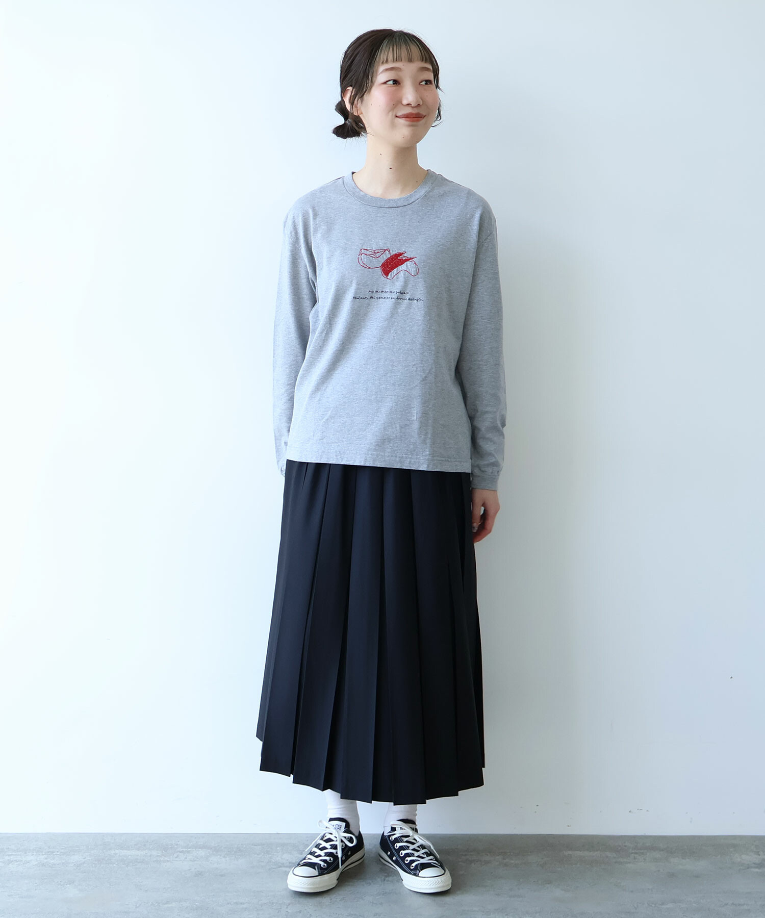 AMBIDEX Store △T/R 太プリーツスカート(F グレー): bulle de savon