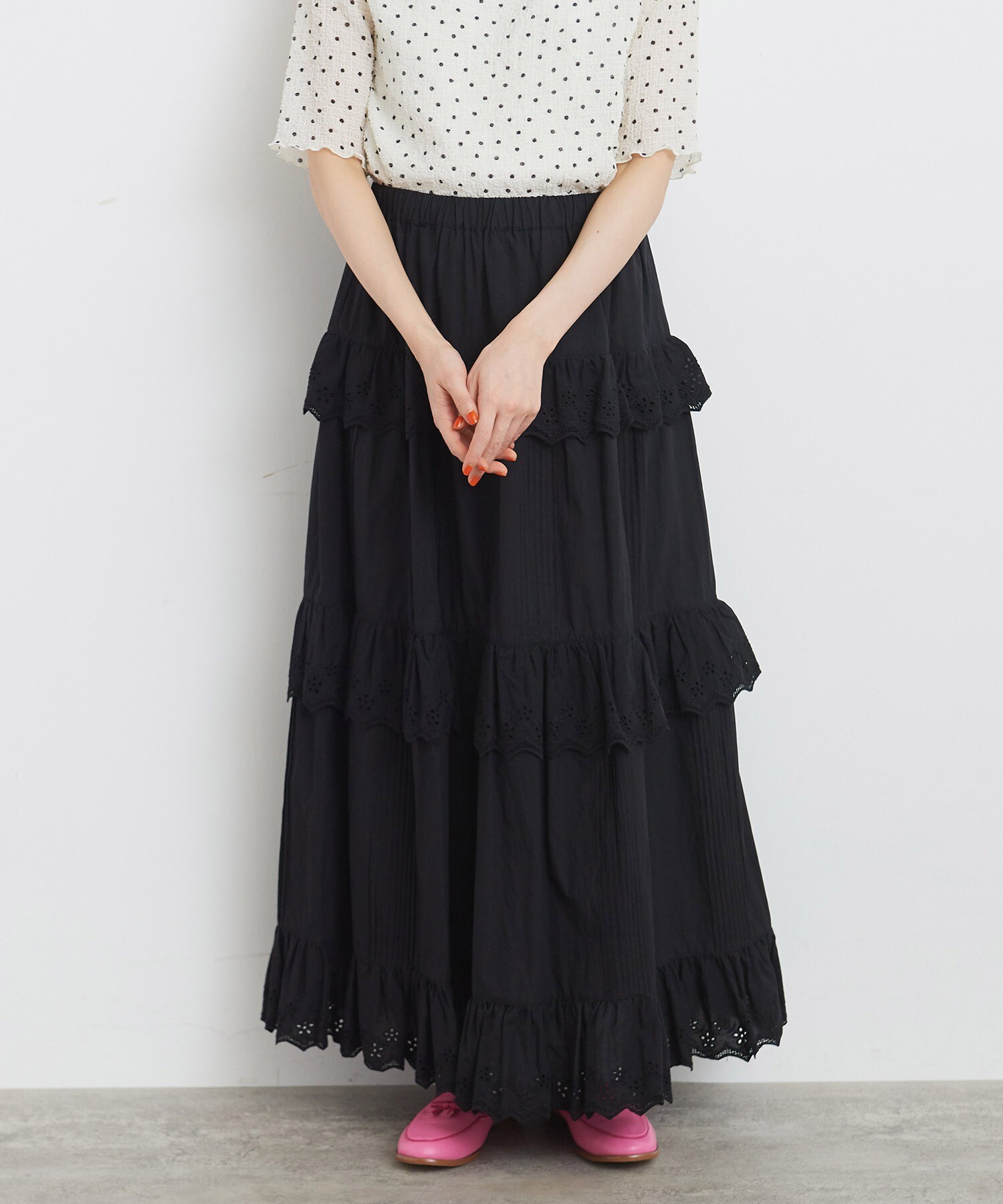 新品 CYCLAS DRAMATIC RAFFLE SKIRT/リボンスカート - レディース