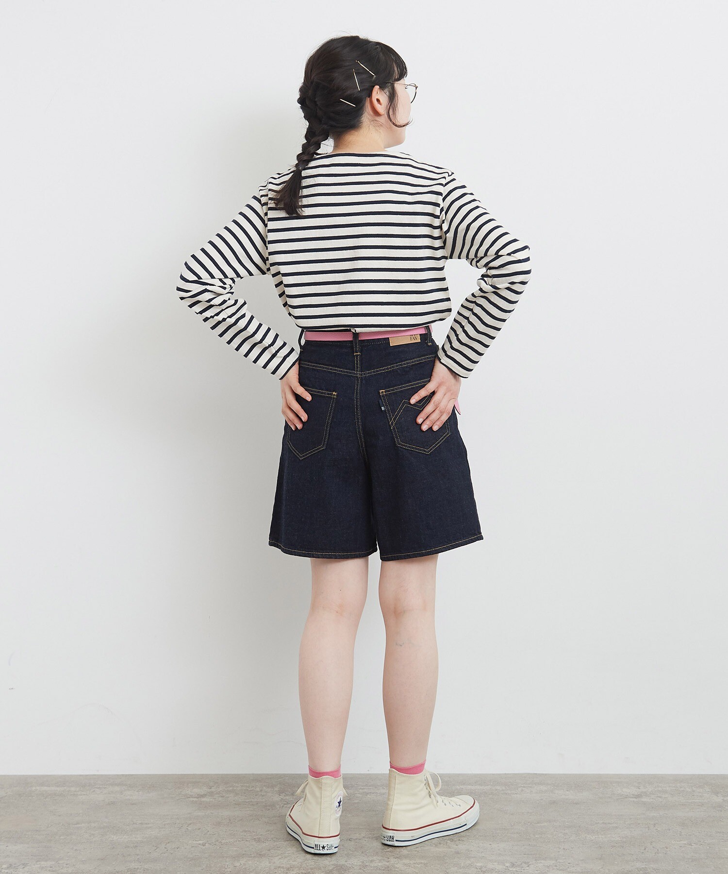 AMBIDEX Store △〇11.36OZムラ糸デニムショートパンツ(36 コン): Dot and Stripes CHILD WOMAN