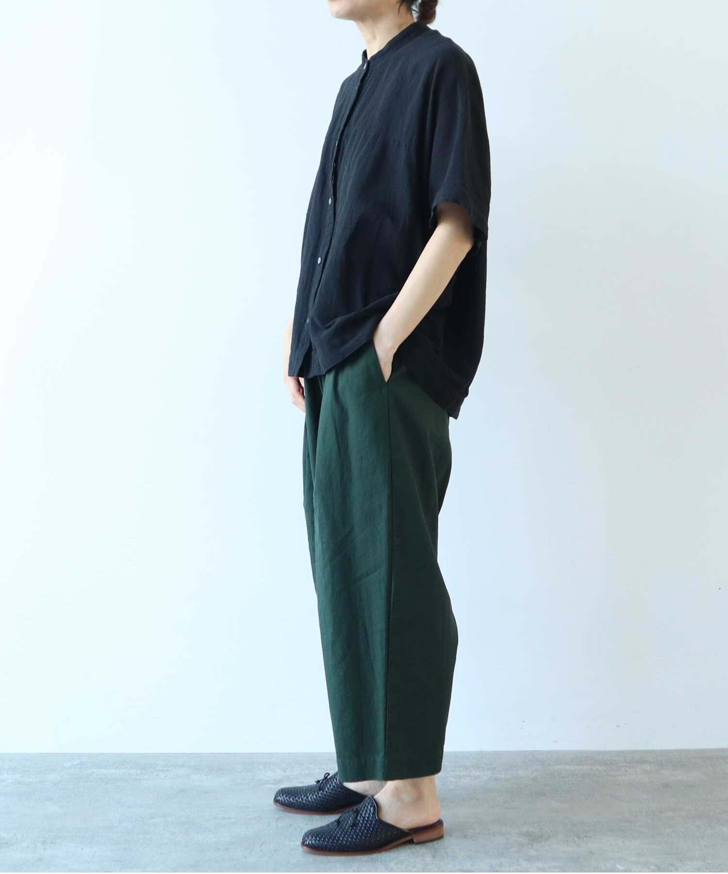 AMBIDEX Store △○コットン / リネン 近江晒スクエアブラウス(F