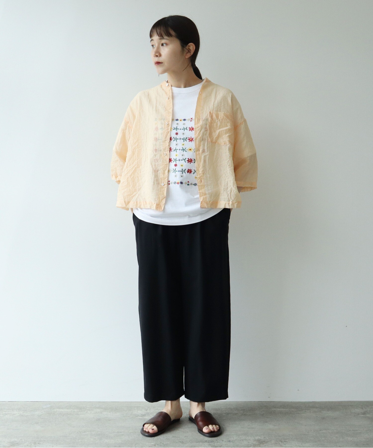 AMBIDEX Store △○コットンナイロン キャッチワッシャーショートシャツ(F ピンク): yuni