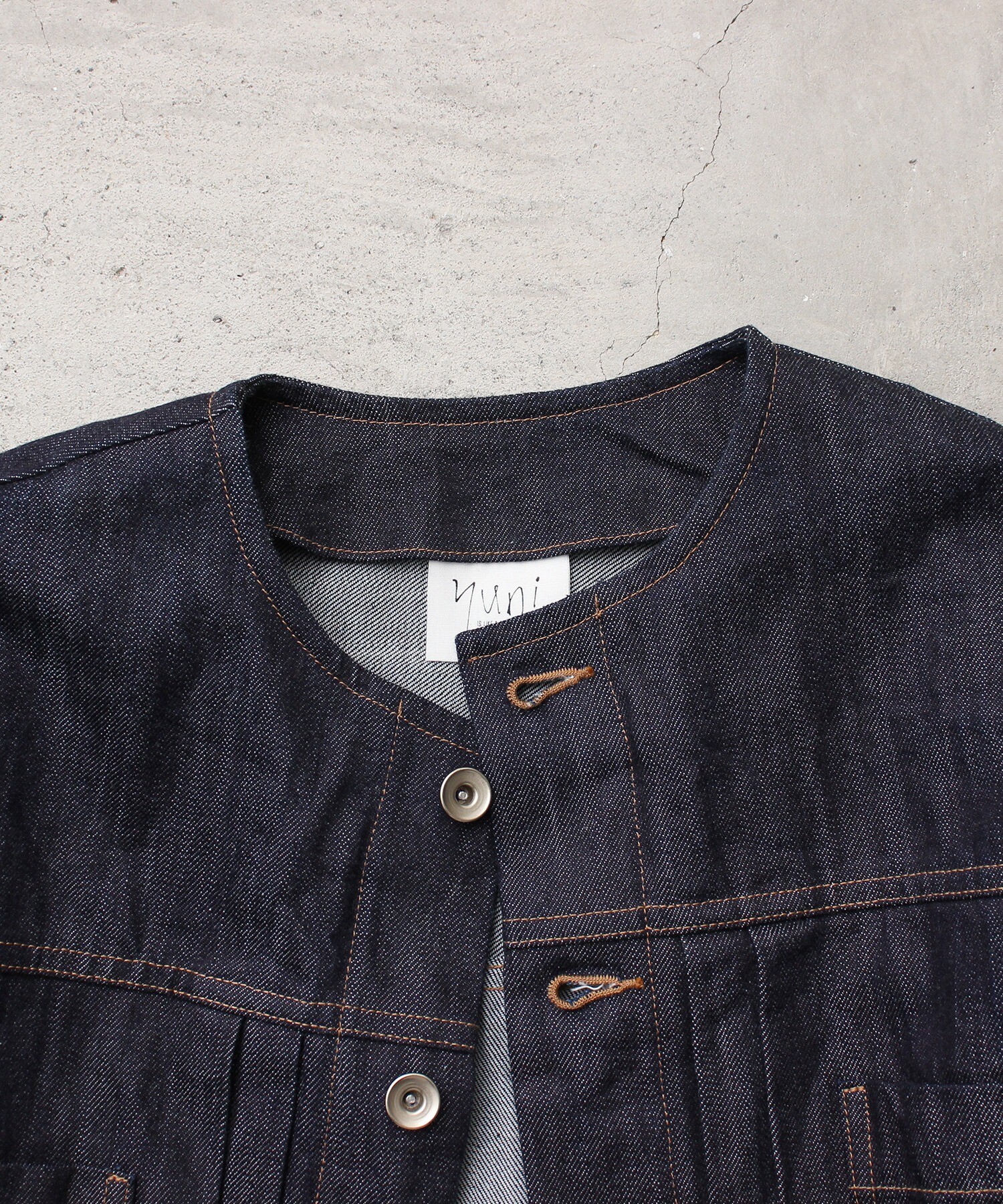 AMBIDEX Store △cotton denim ノーカラー ブルゾン(F コン): yuni