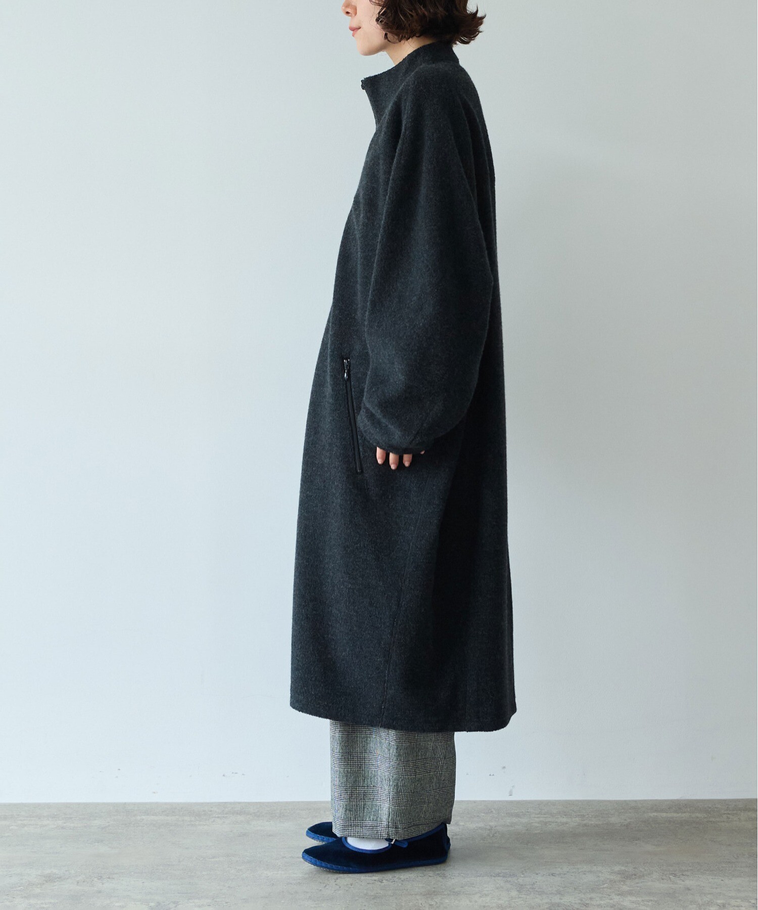 AMBIDEX Store ○コットンウールカシミアボア コクーンコート (F