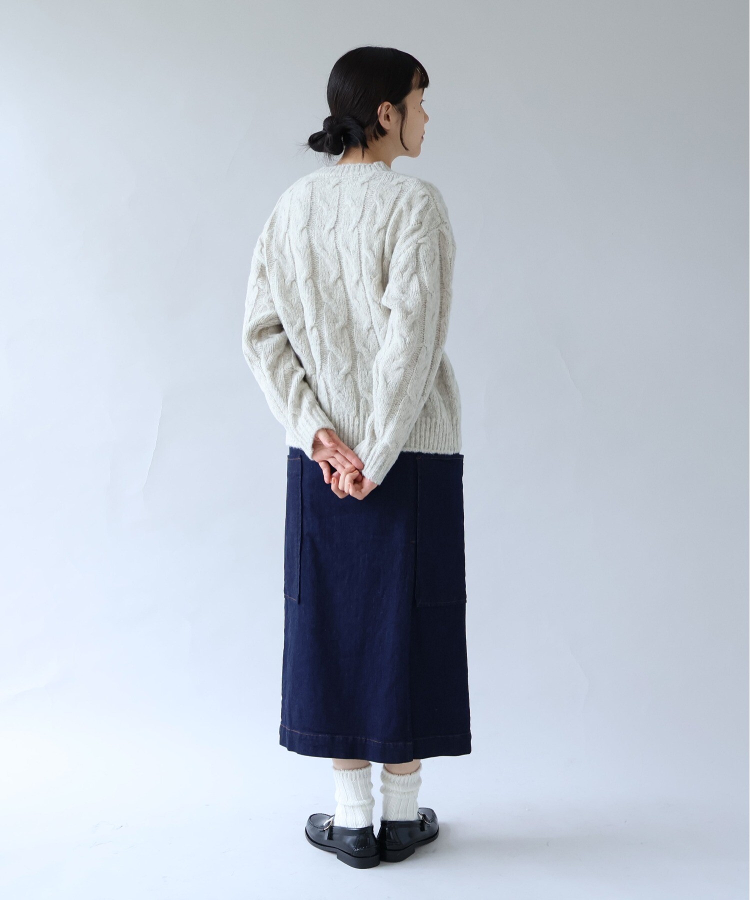 AMBIDEX Store ○malibo mix ウール アラン編みプルオーバー(F チャ): yuni