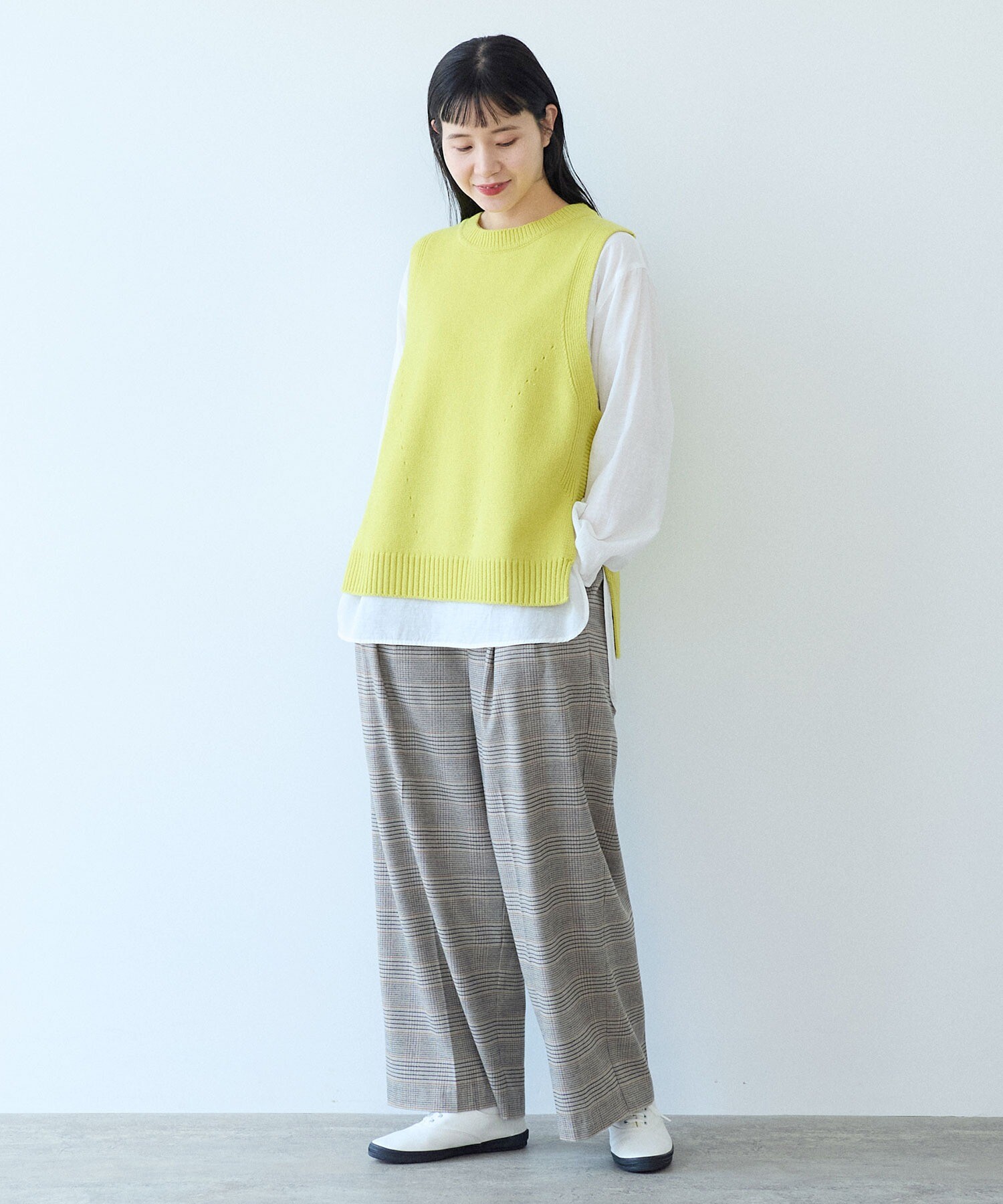 yuni ウールベスト AMBIDEX Store ○NEW ENGLAND ニットベスト(F グレー): yuni