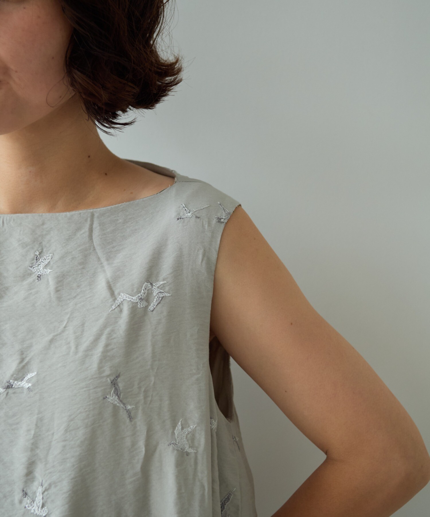 AMBIDEX Store ○bird刺繍 layered ワンピース(F クロ): yuni