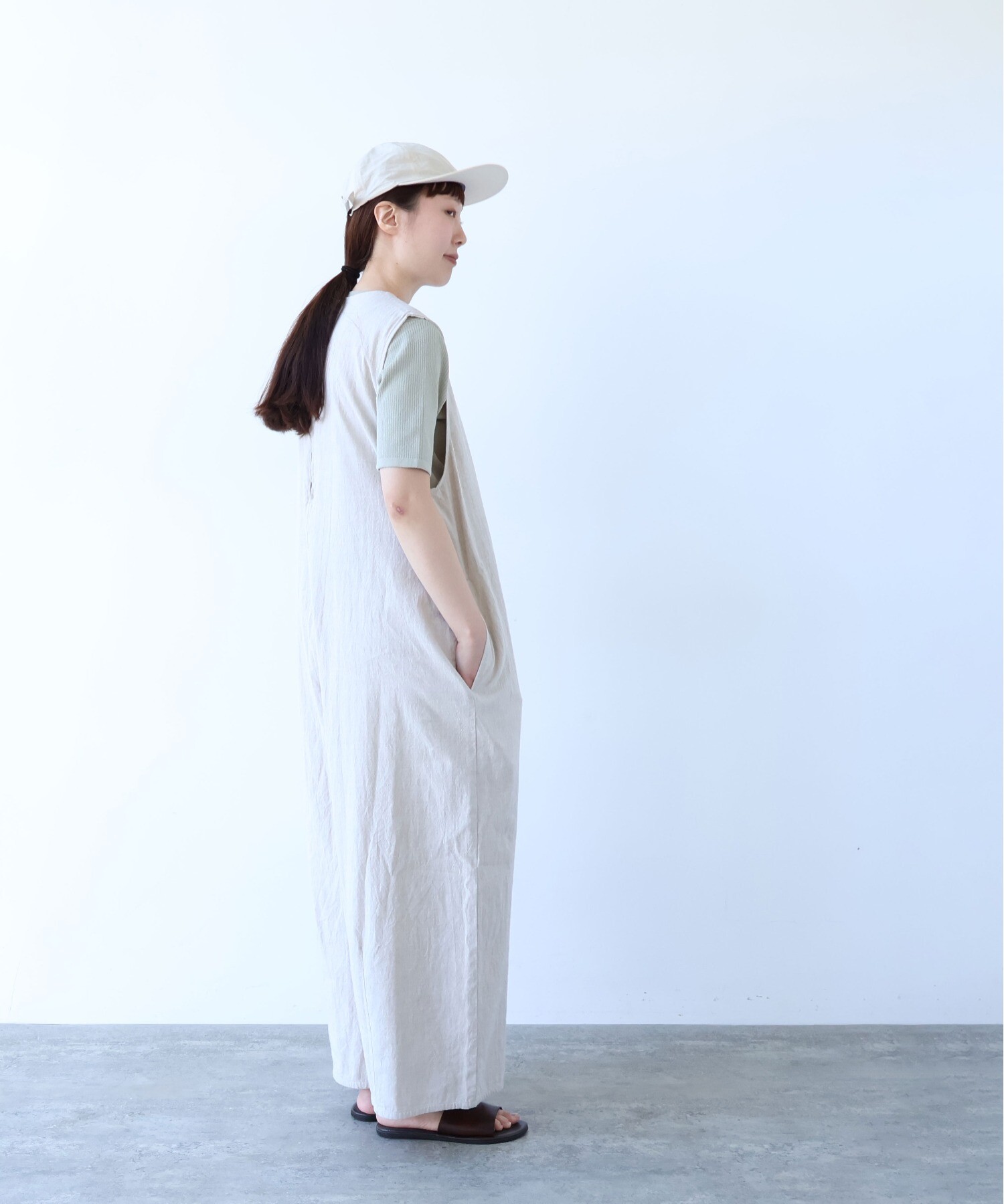 AMBIDEX Store 高密度Cotton/Linen オールインワン(M クロ): yuni