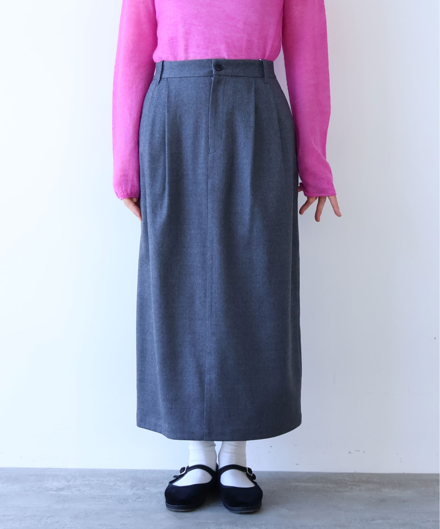 AMBIDEX Store washable wool コクーンスカート(F クロ): yuni