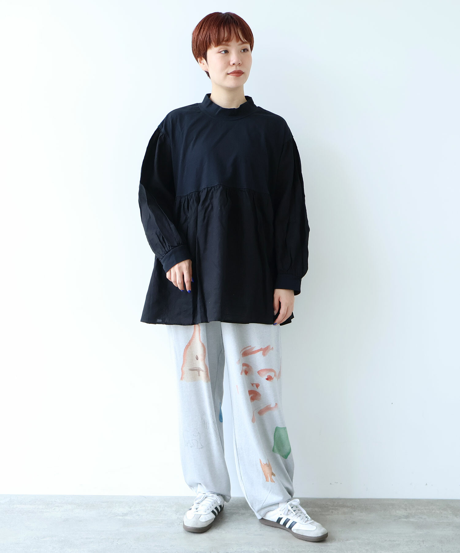 AMBIDEX Store ○強撚オックスコールドマーセ T-ブラウス(F CLOUD