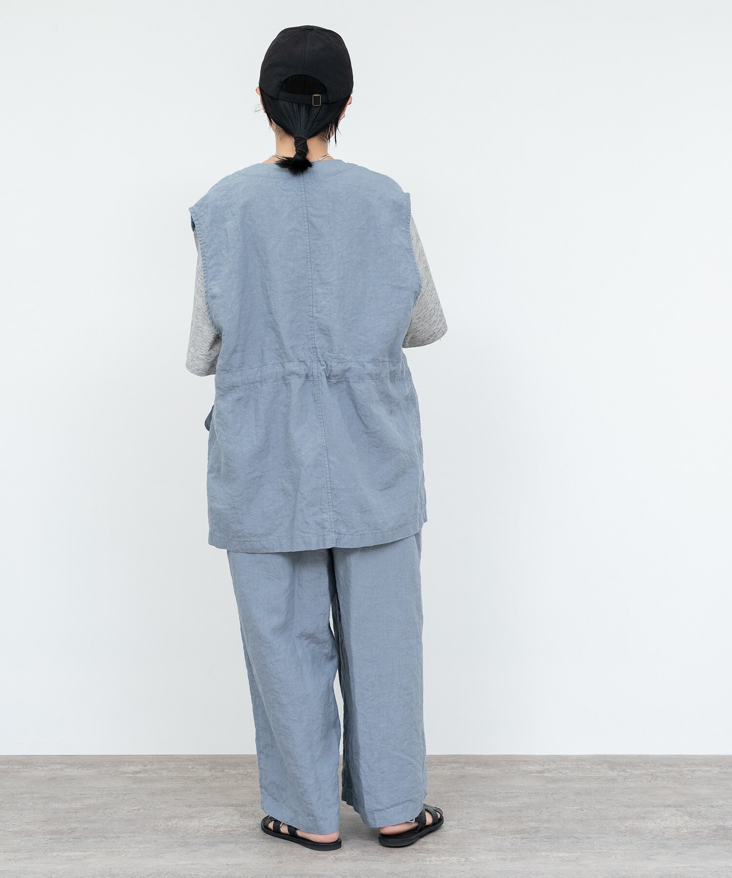 AMBIDEX Store △○60/高密度LINEN ベスト(F KINARI): FLAT-cic-HATENA