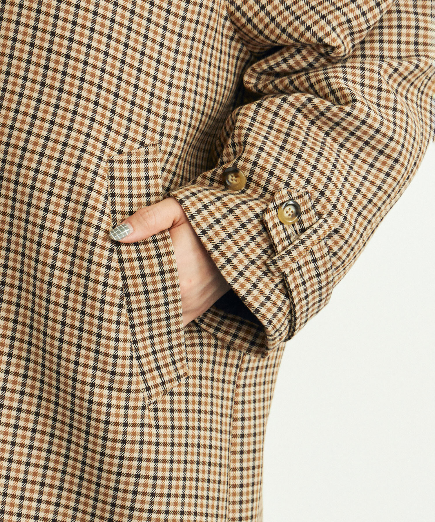 AMBIDEX Store △gunclub check ステンカラーコート(F NAVY CHECK