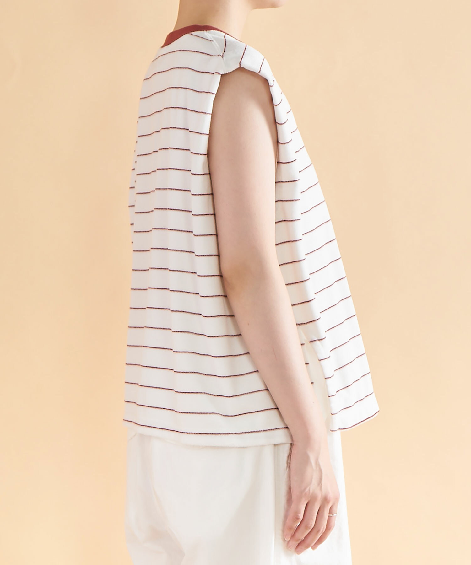 AMBIDEX Store ○pil border MINI プルオーバー(F WHITE×RED): FLAT 