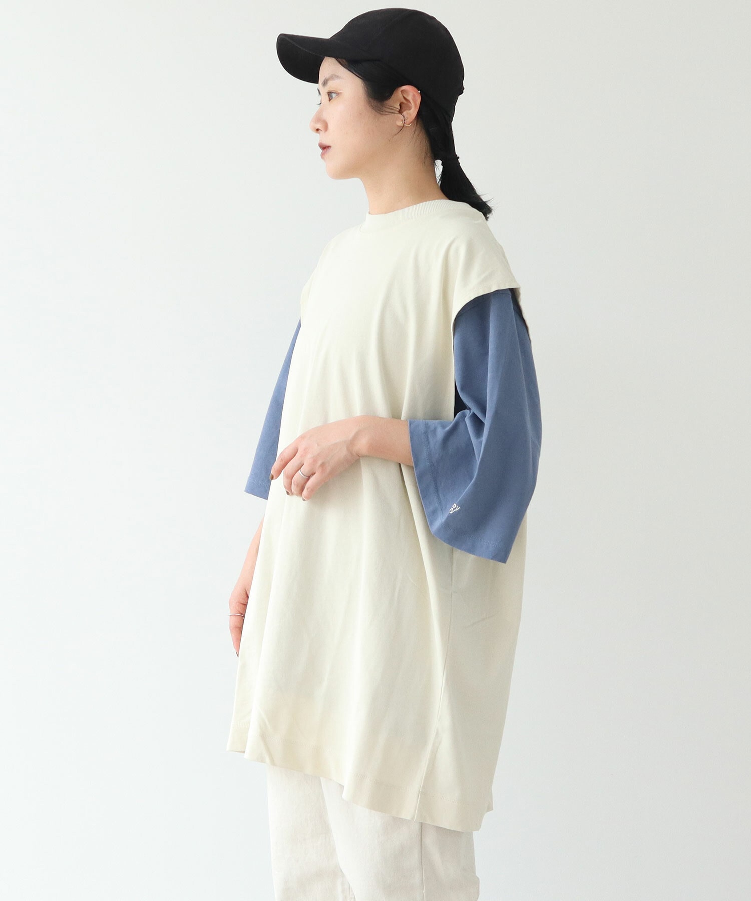 AMBIDEX Store △○VINTAGE TWIST BIG BIB T-シャツ(F GREEN): FLAT ...