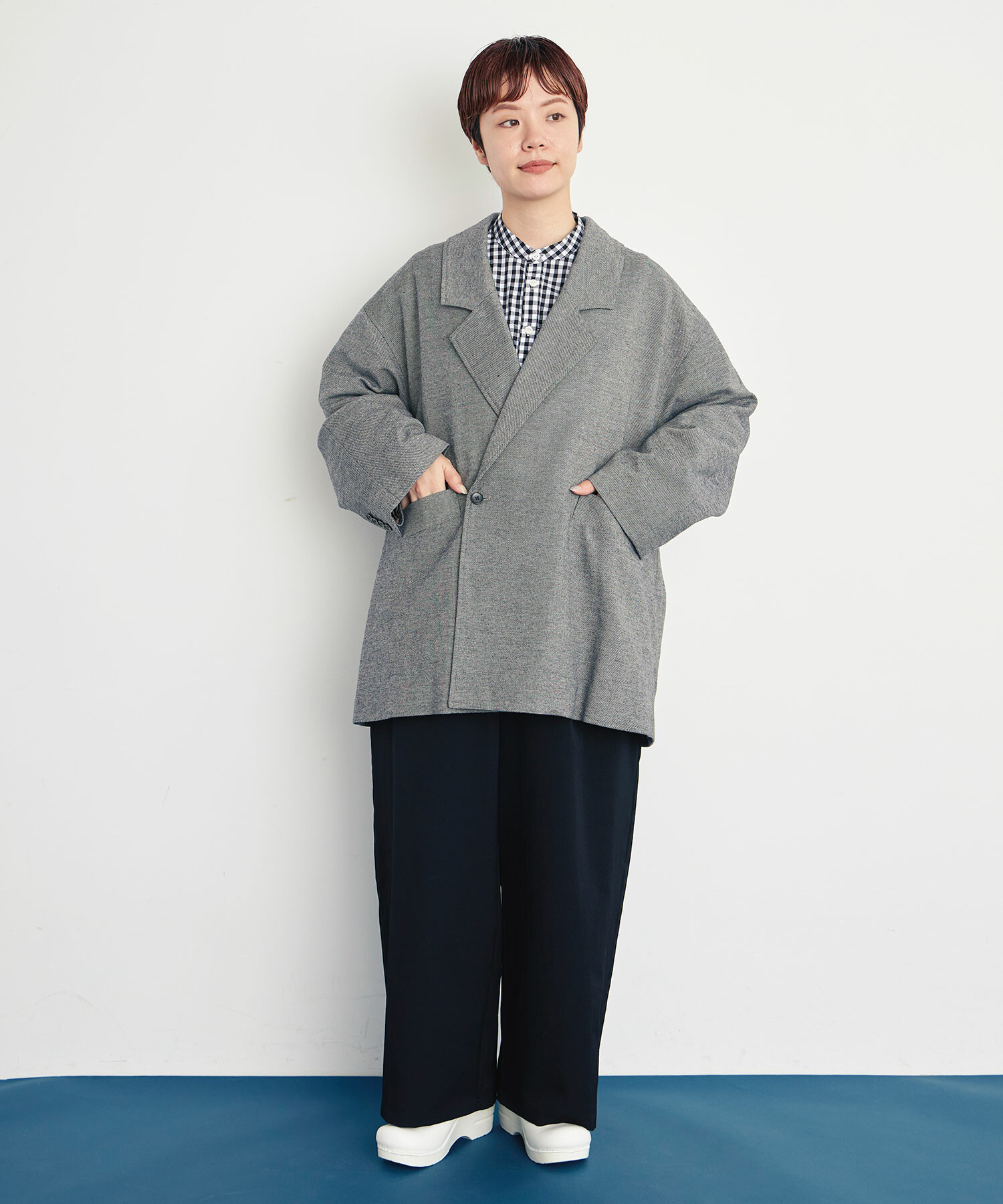 AMBIDEX Store ○POP TWEED PAPA W-ジャケット(F MIX GREY): FLAT-cic