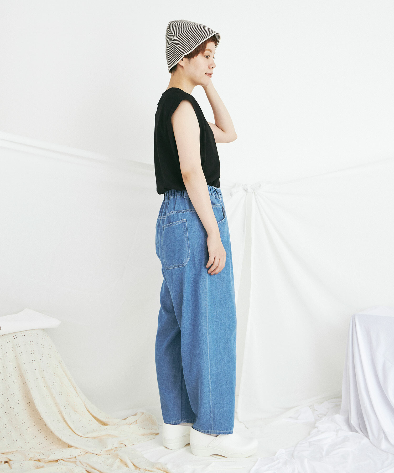 buoy buoy　ROPE DENIM 5pocket EASY パンツ AMBIDEX Store ROPE DENIM 5pocket EASY パンツ(F INDIGO): buoybuoy