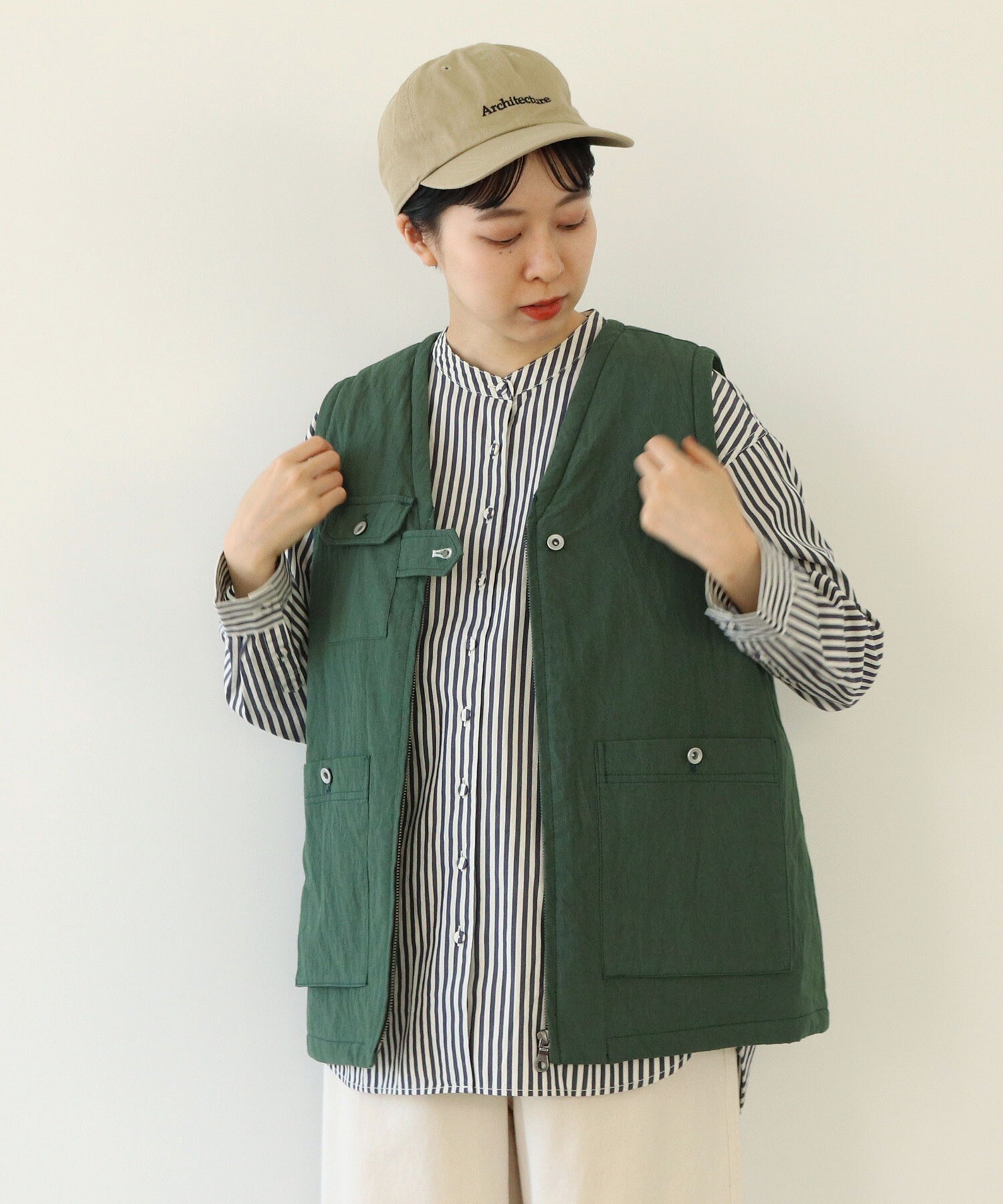 AMBIDEX Store △〇コットンナイロンウェザー EDODAKIオーバーベスト(F
