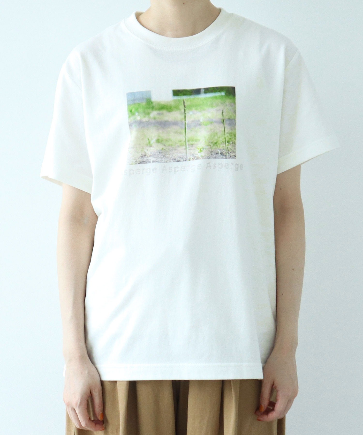 PAR ICI(パーリッシィ) AsperagusプリントTシャツ(50-01-CT-010-25-2) PAR ICI(パーリッシィ) AsperagusプリントTシャツ(50-01-CT-010