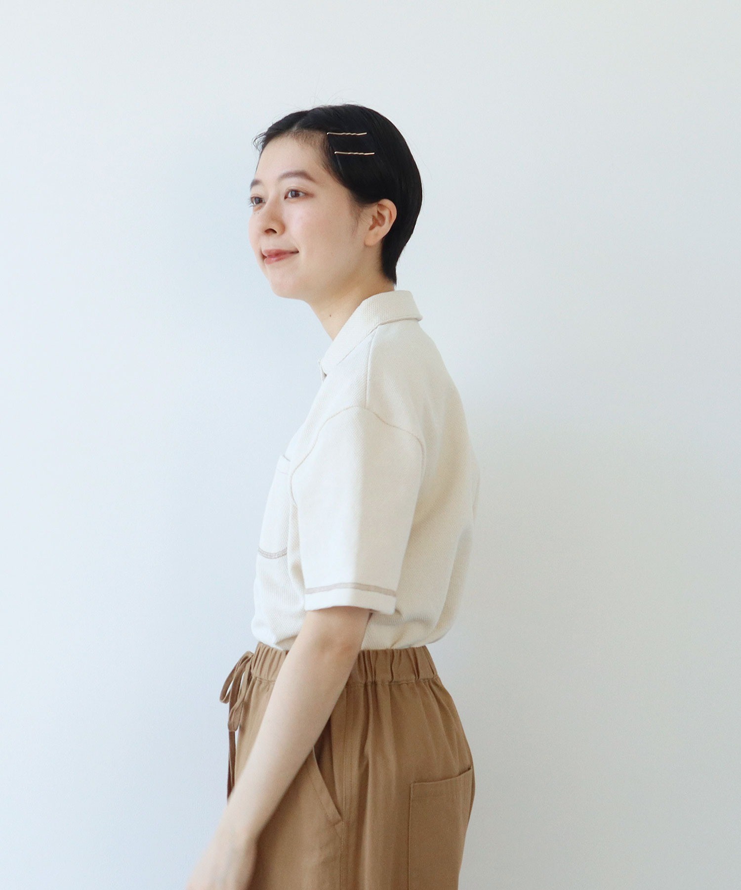 受注制【Chikashitsu +】cable lib knit cardigan (3color