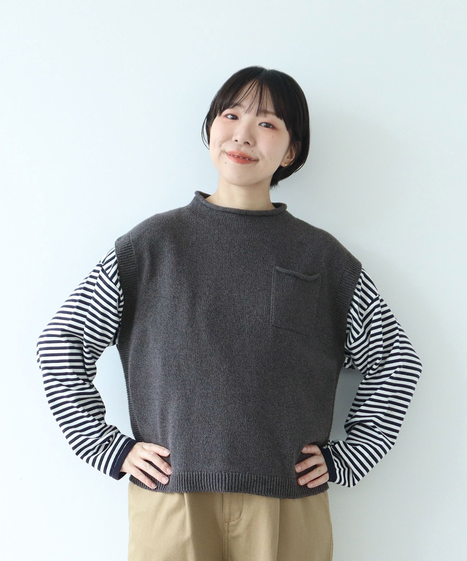 ケイコキシ⭐︎ベスト　ブラック　ニットベスト　綿　ブラック ベスト | 【公式通販】KEIKO KISHI ケイコキシ