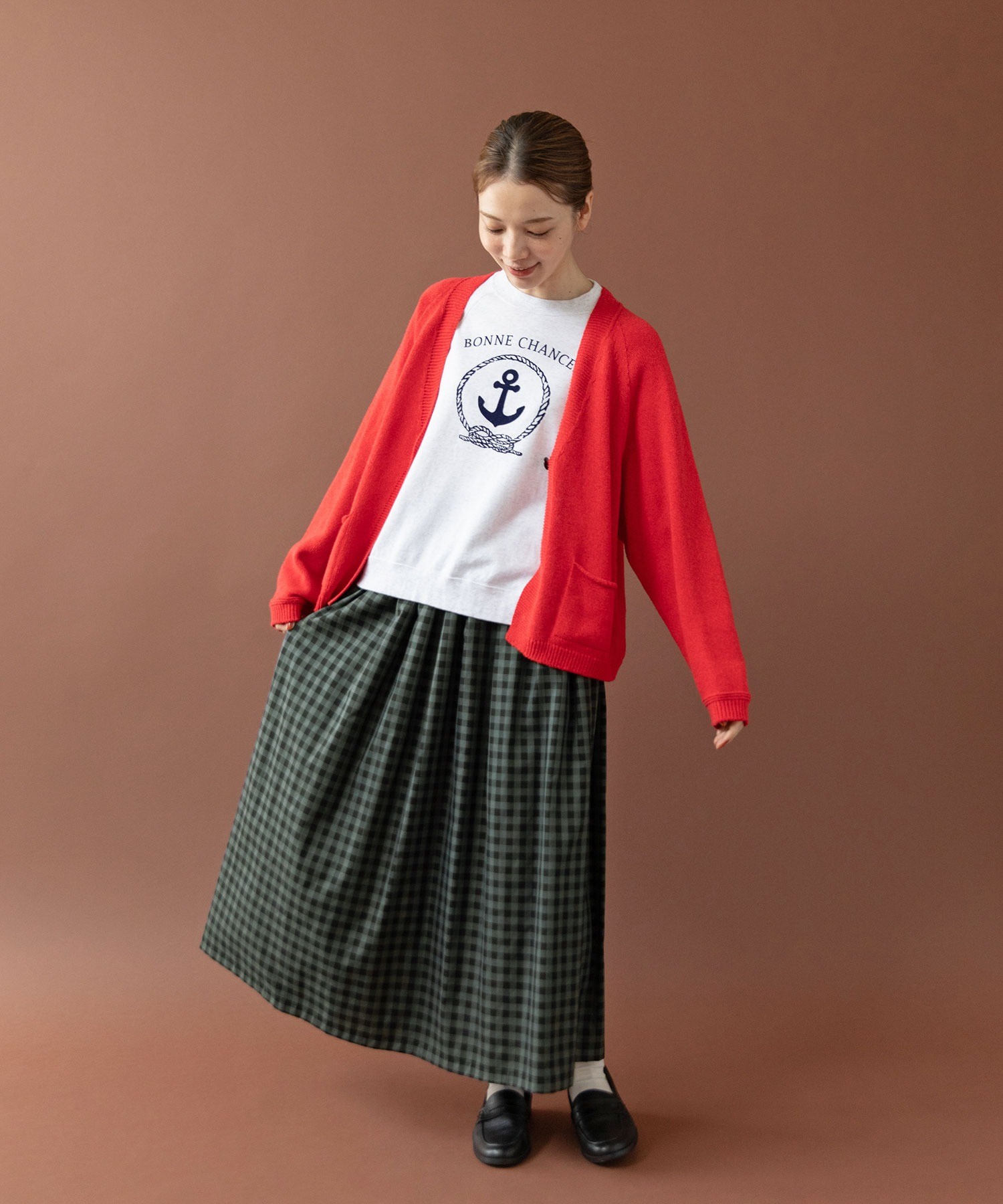 AMBIDEX Store ○○製品染め ギンガムチェックスカート(F