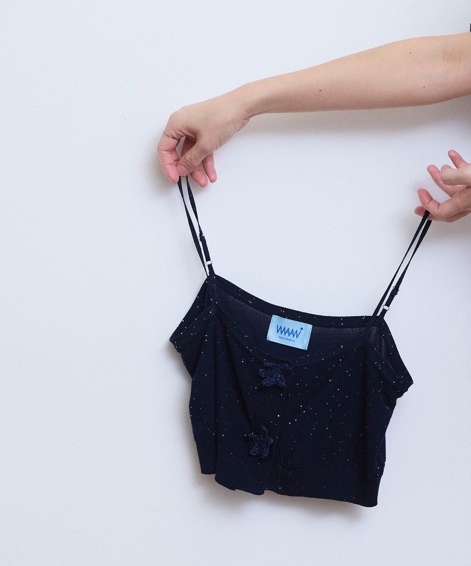 AMBIDEX Store 【予約販売】〇FLICKER KNIT ビスチェ(F NAVY): FLAT