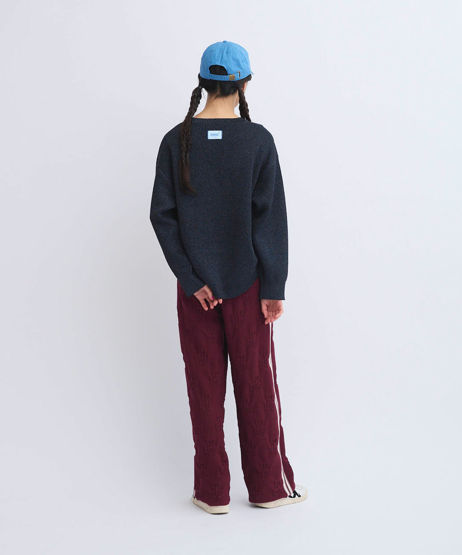 AMBIDEX Store 〇TULIP EYELET ラインパンツ(F SAX BLUE): FLAT