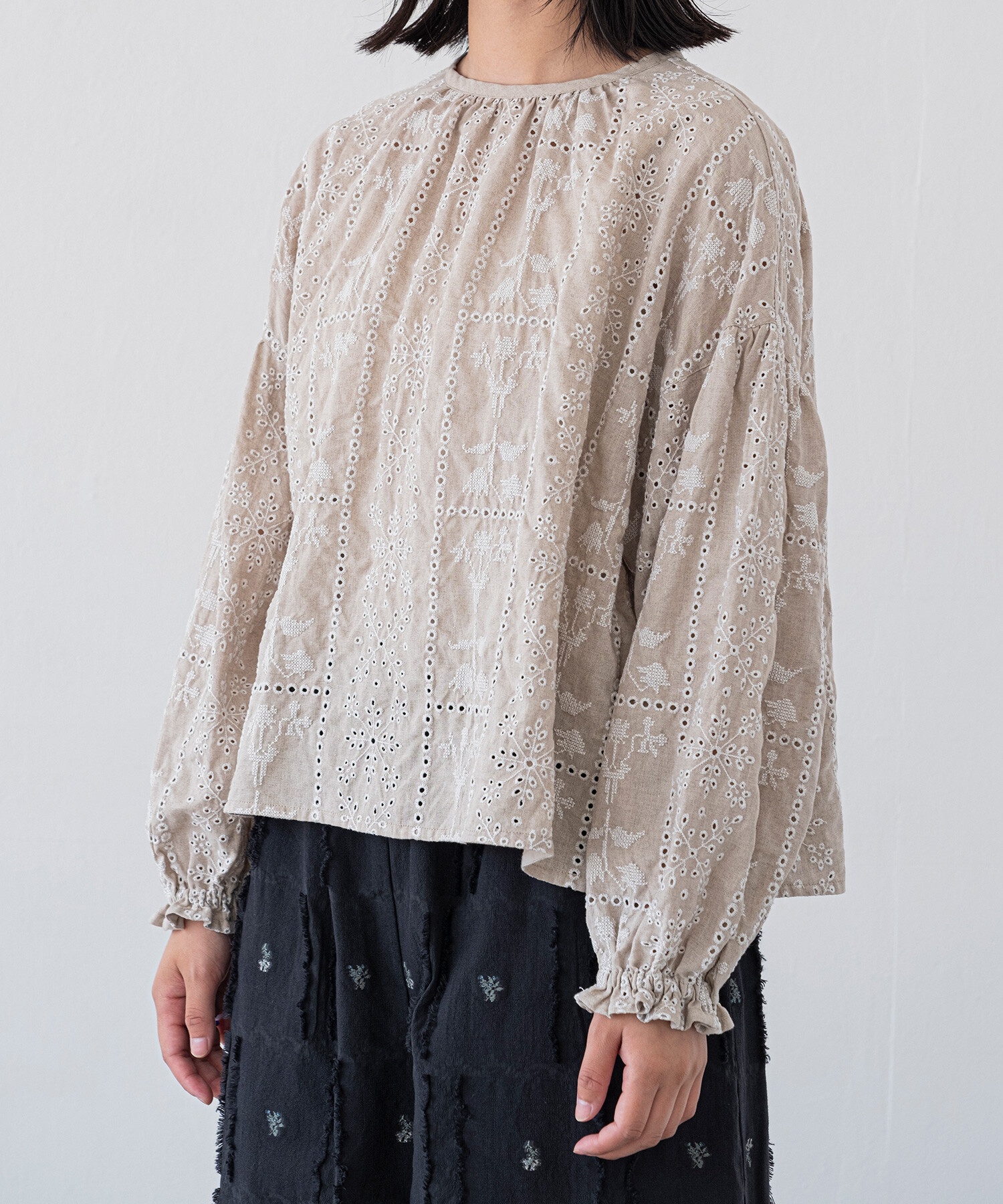AMBIDEX Store 【予約販売】〇grow' embroidery ギャザー