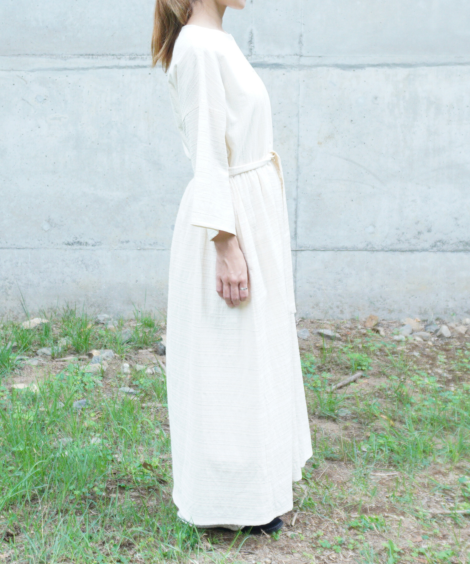 AMBIDEX Store 〇embroidery jacquard ワンピース(F キナリ AMBIDEX Store 〇embroidery jacquard ワンピース(F キナリ
