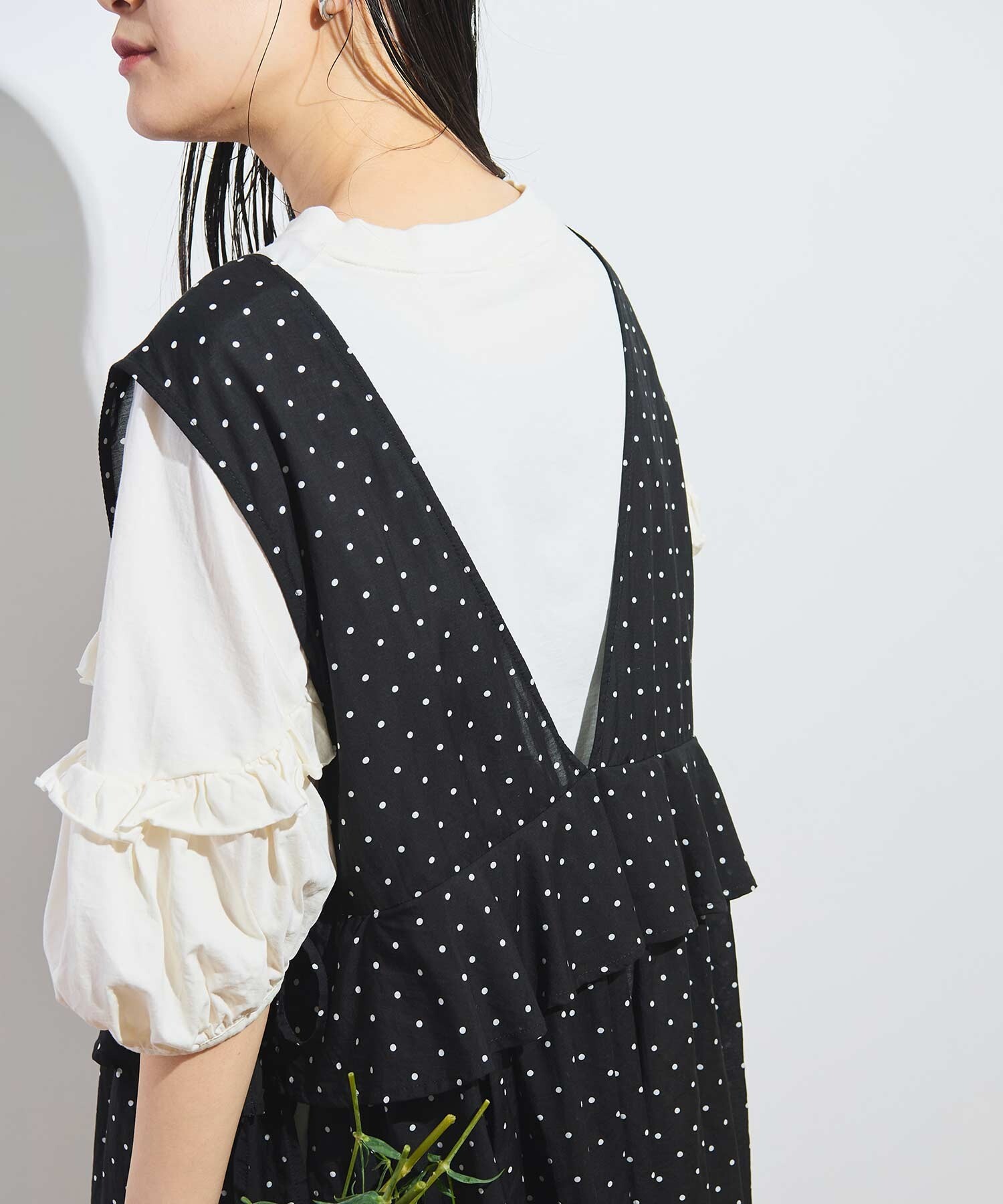 あおいです。 オフィスにの　タンブラーと紐ストラップ AMBIDEX Store 【予約販売】〇CottonCupra lawn 2way blouse (F