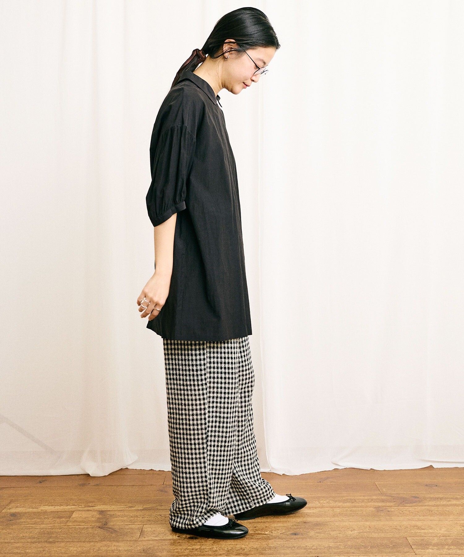 AMBIDEX Store 【予約販売】〇Cotton cupra washer Annie blouse