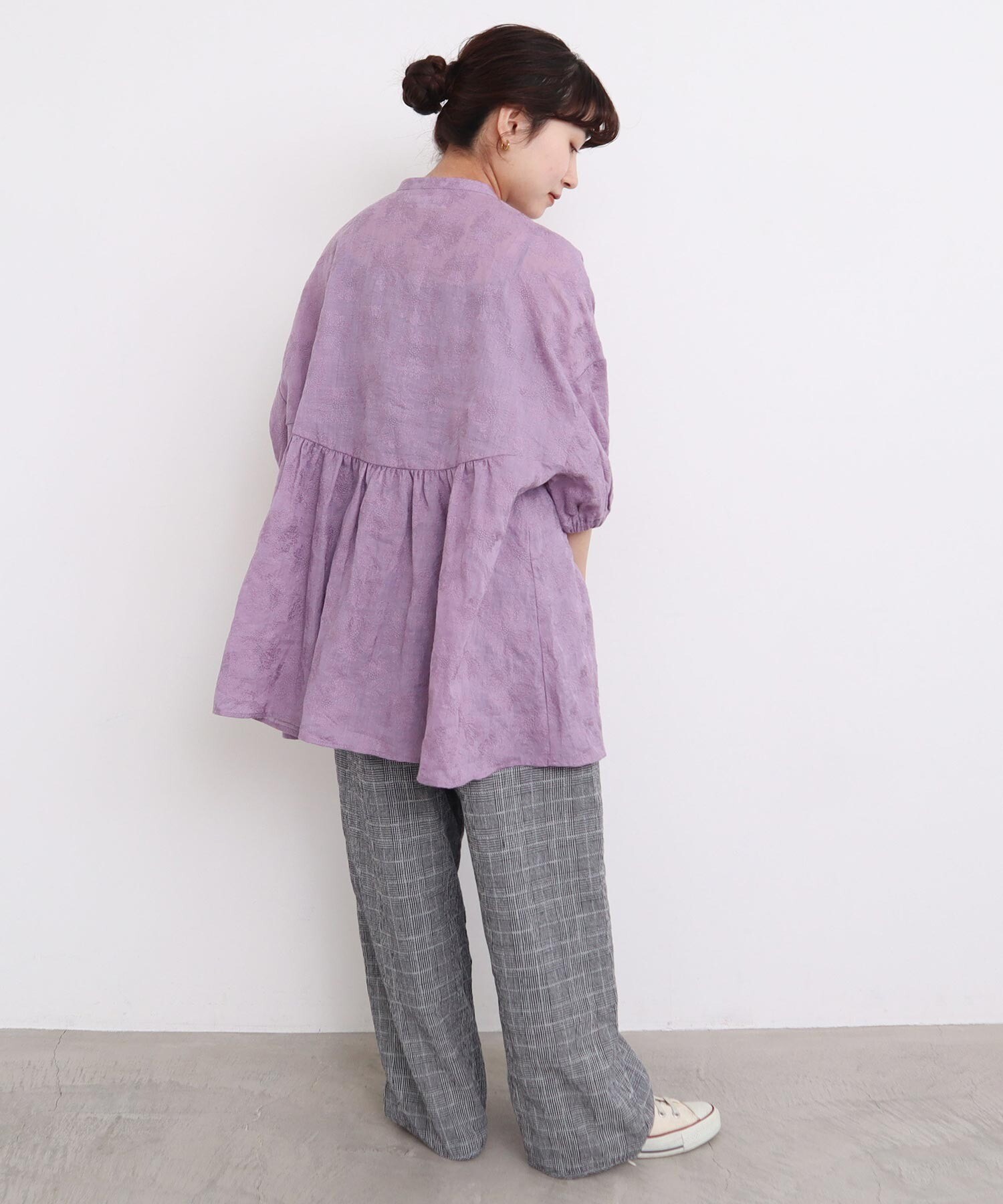 AMBIDEX Store 【予約販売】〇線画のお花ラミー刺繍 まる