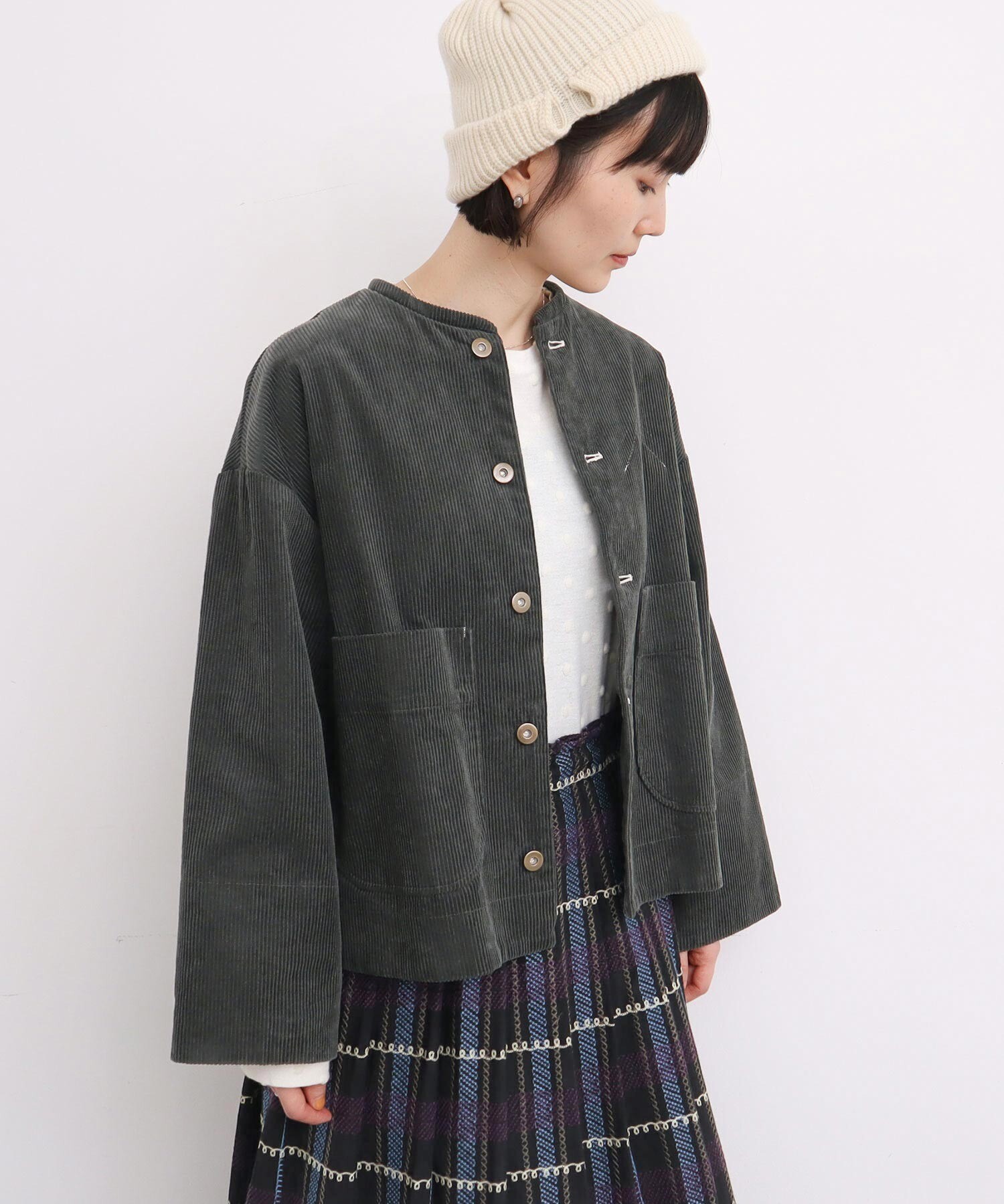 美品 BURBERRY デニム 切り替え コーデュロイ ブルゾン ジップアップ