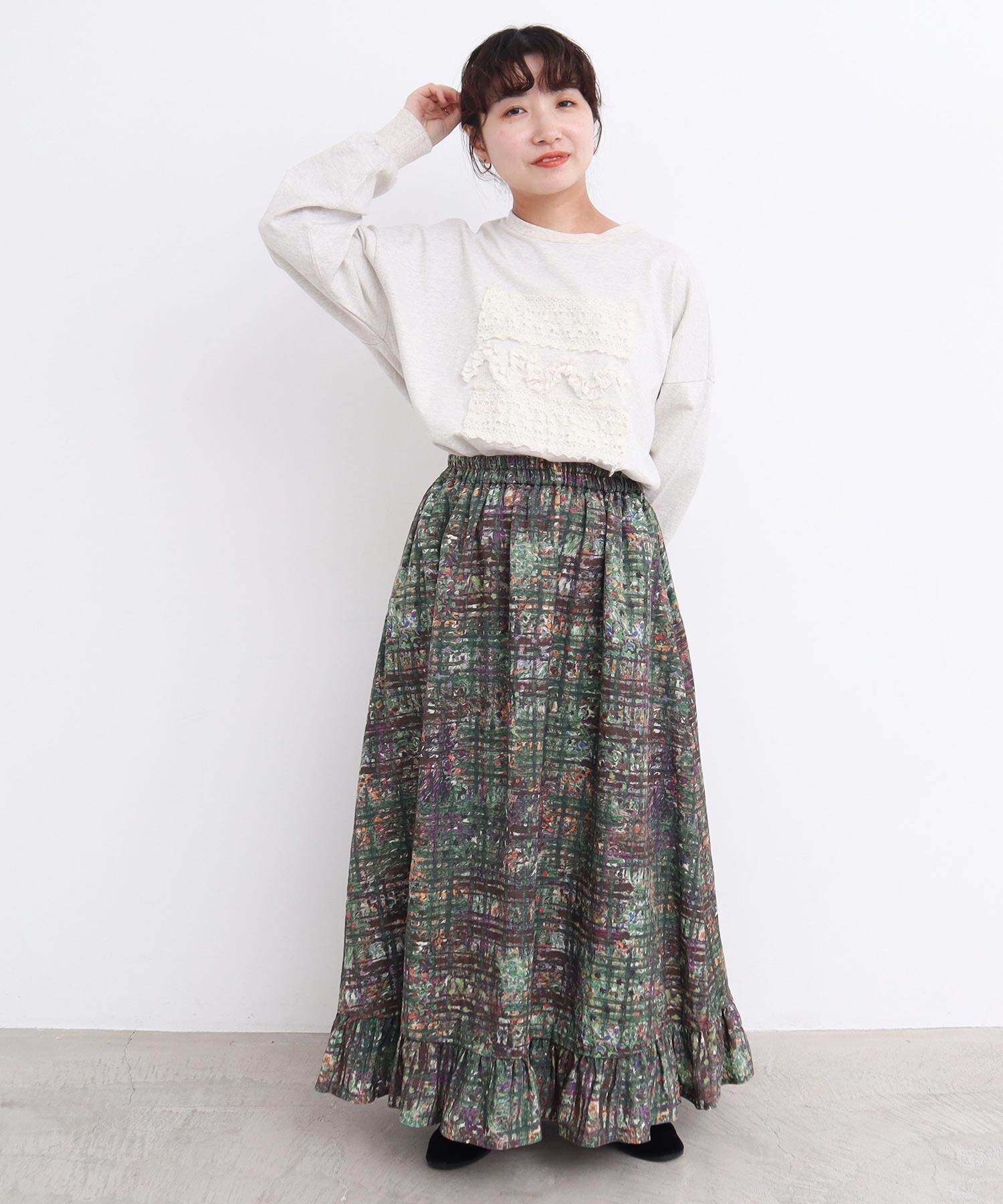 AMBIDEX Store 〇モヘアレース サンドイッチフリルT(F コン): l