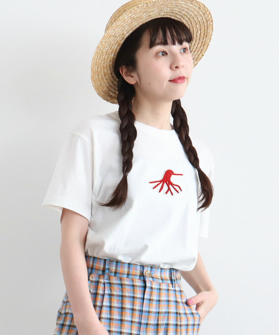 AMBIDEX Store 〇海の生物刺繍 Tシャツ(F グレー): l'atelier du savon