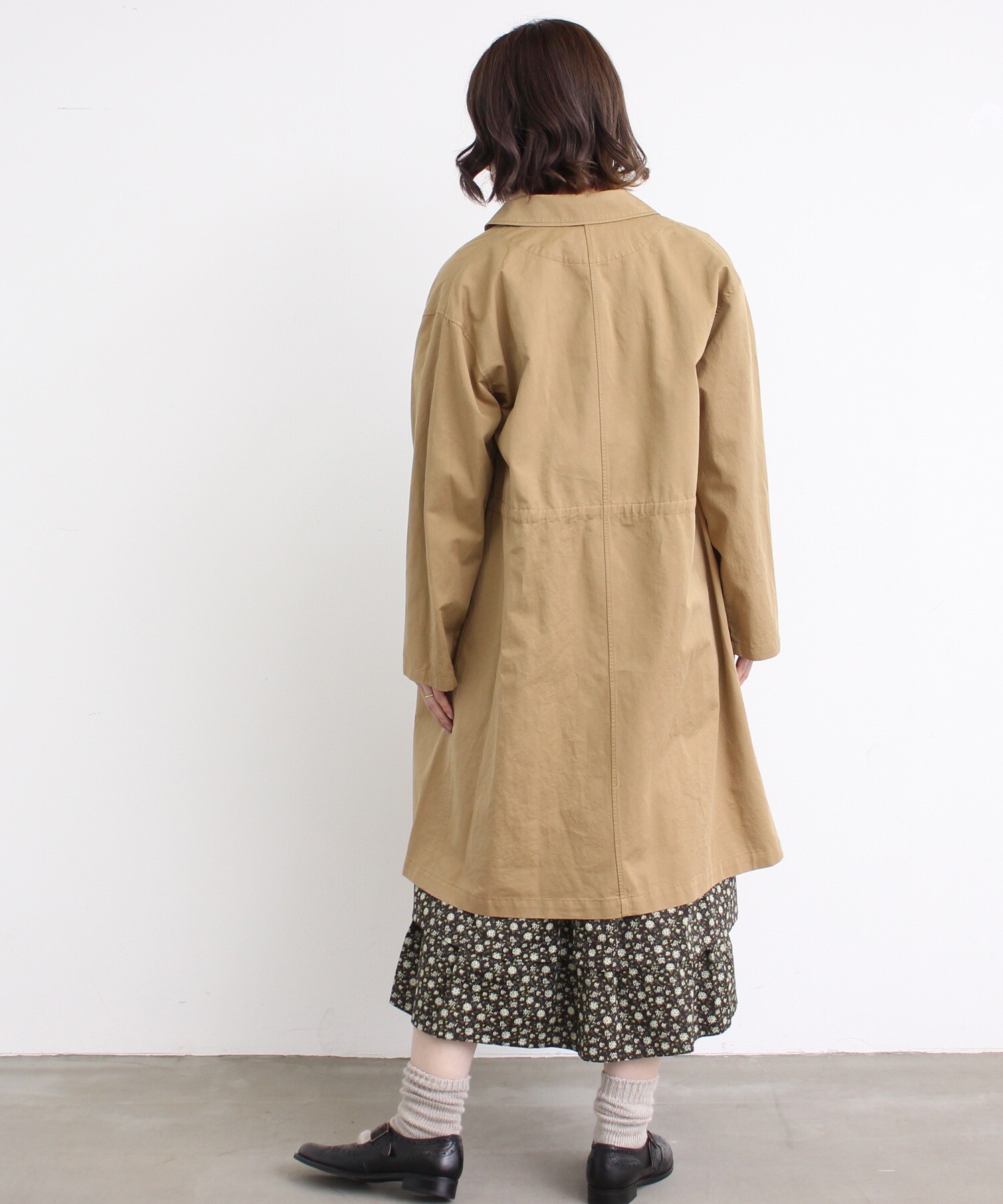 lawgy fluffy ribbon long outer アウター コート-