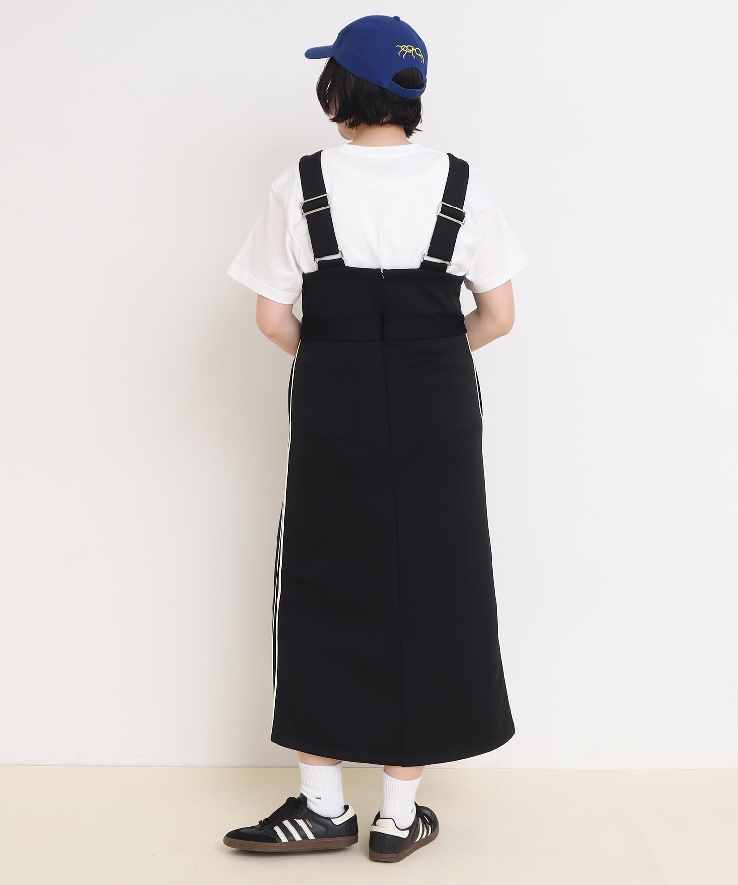 AMBIDEX Store ○○LINE Jersey ジャンパースカート(F クロ): l