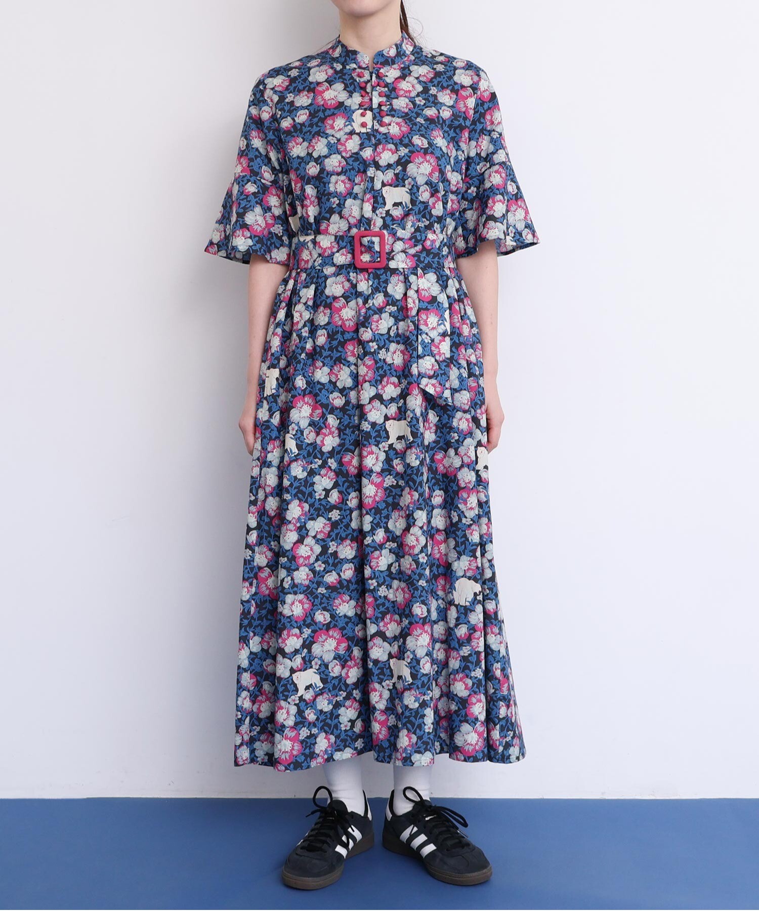 AMBIDEX Store Arctic Flower スタンドカラーワンピース(F