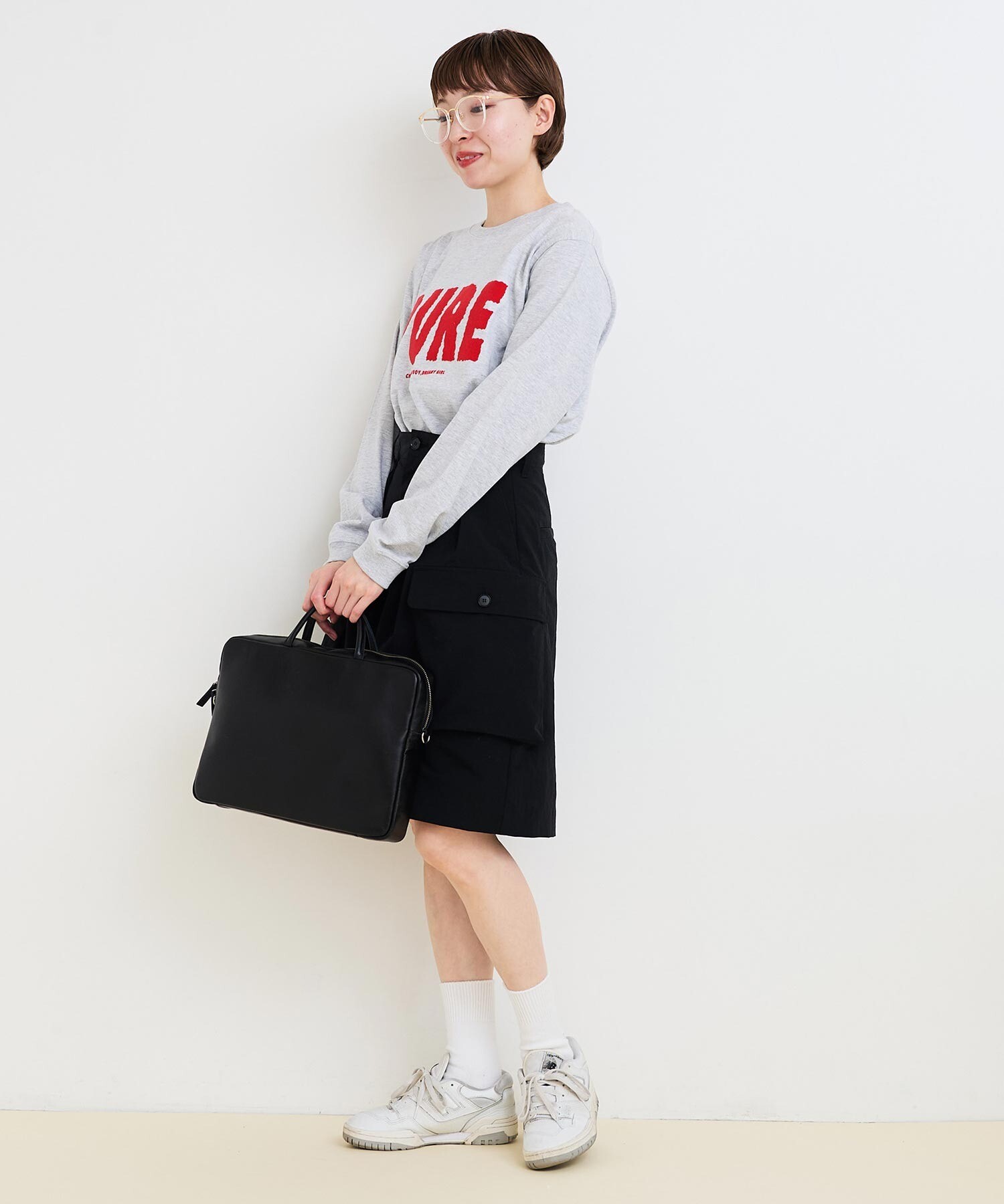 AMBIDEX Store TIDE WAY ICY document 2way bag(F クロ): l
